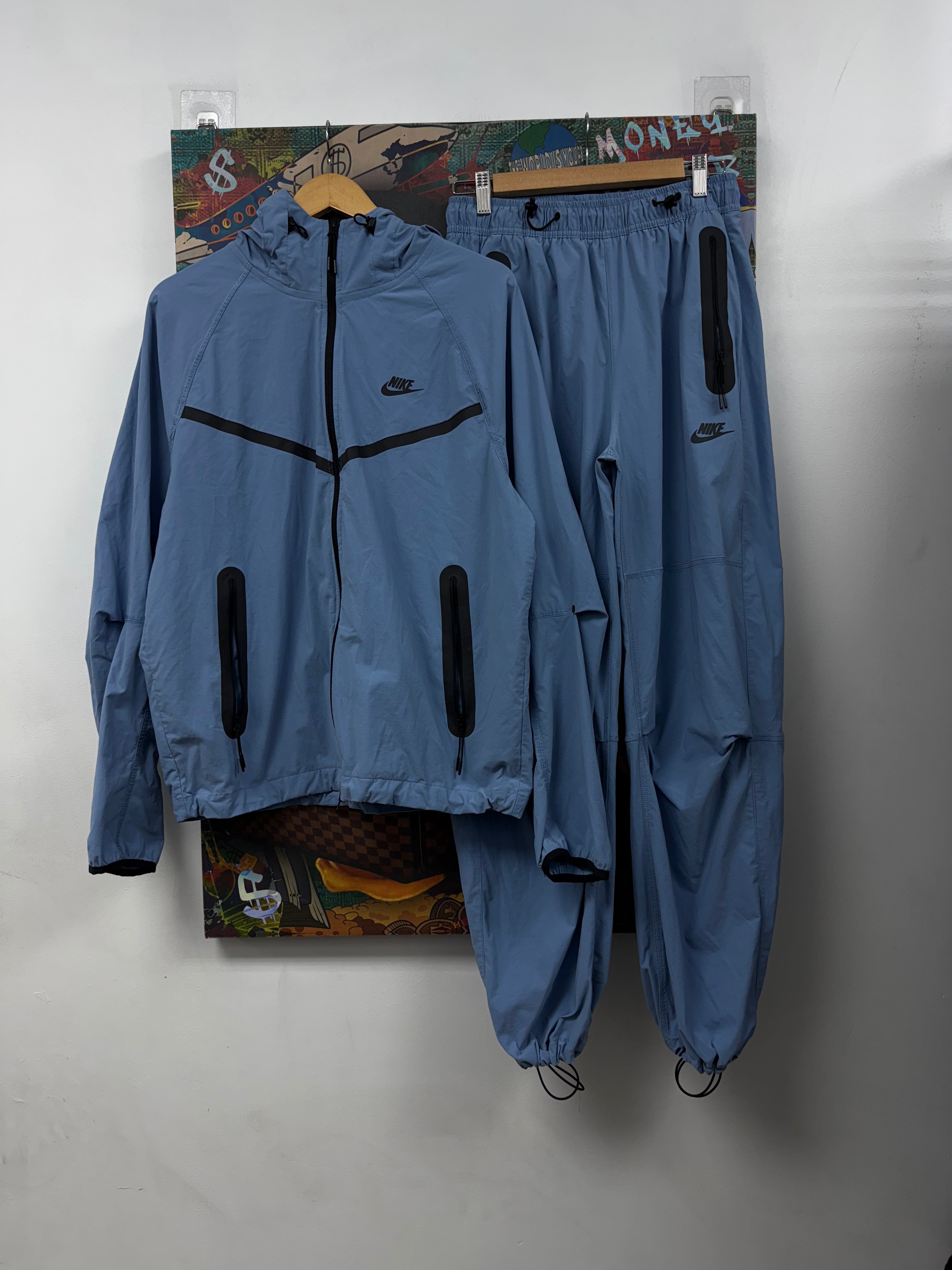 Nike Baby Blue Black Tech Track Suit