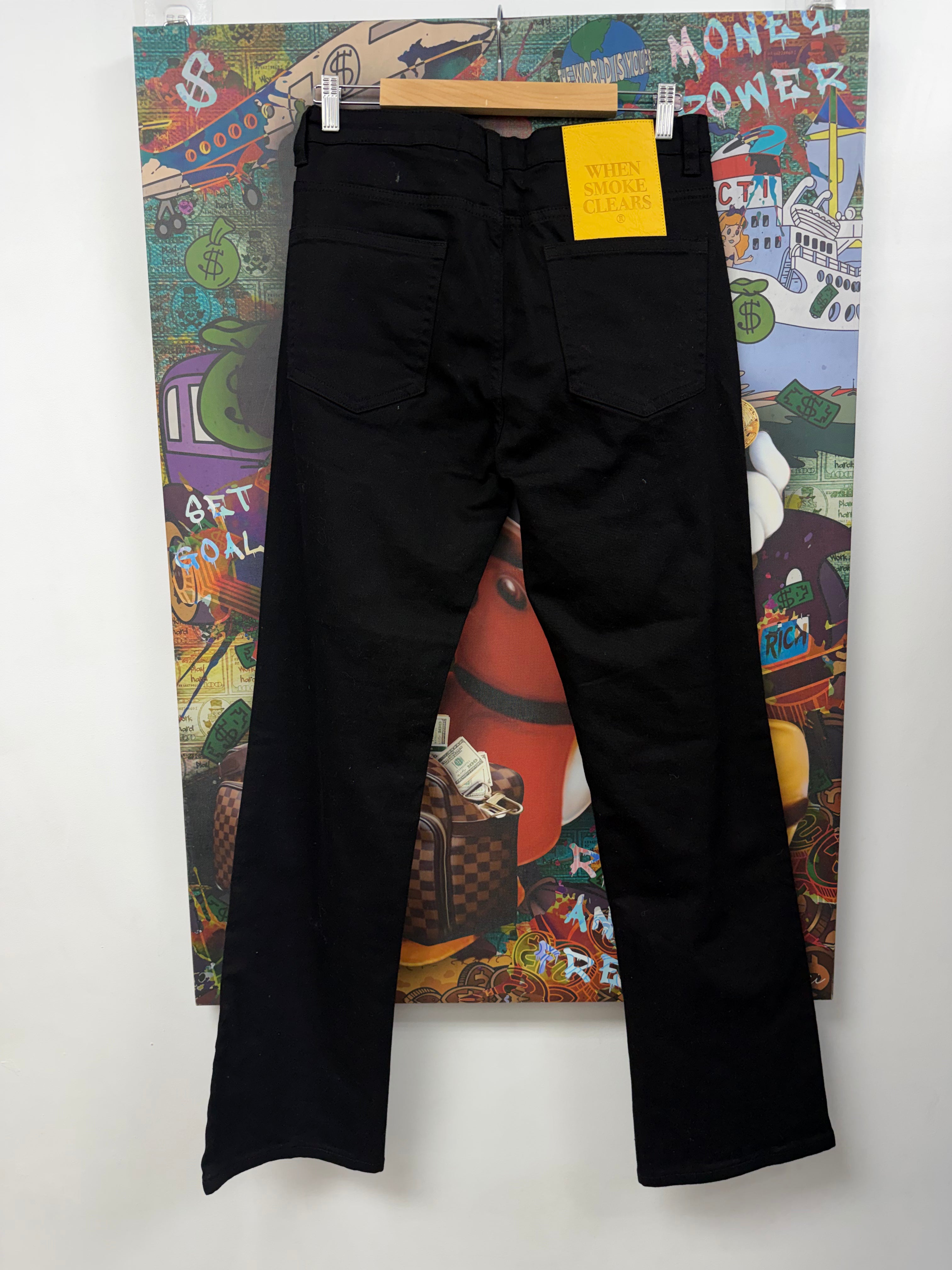 When Smoke Clears Black Crystal Heart Jeans