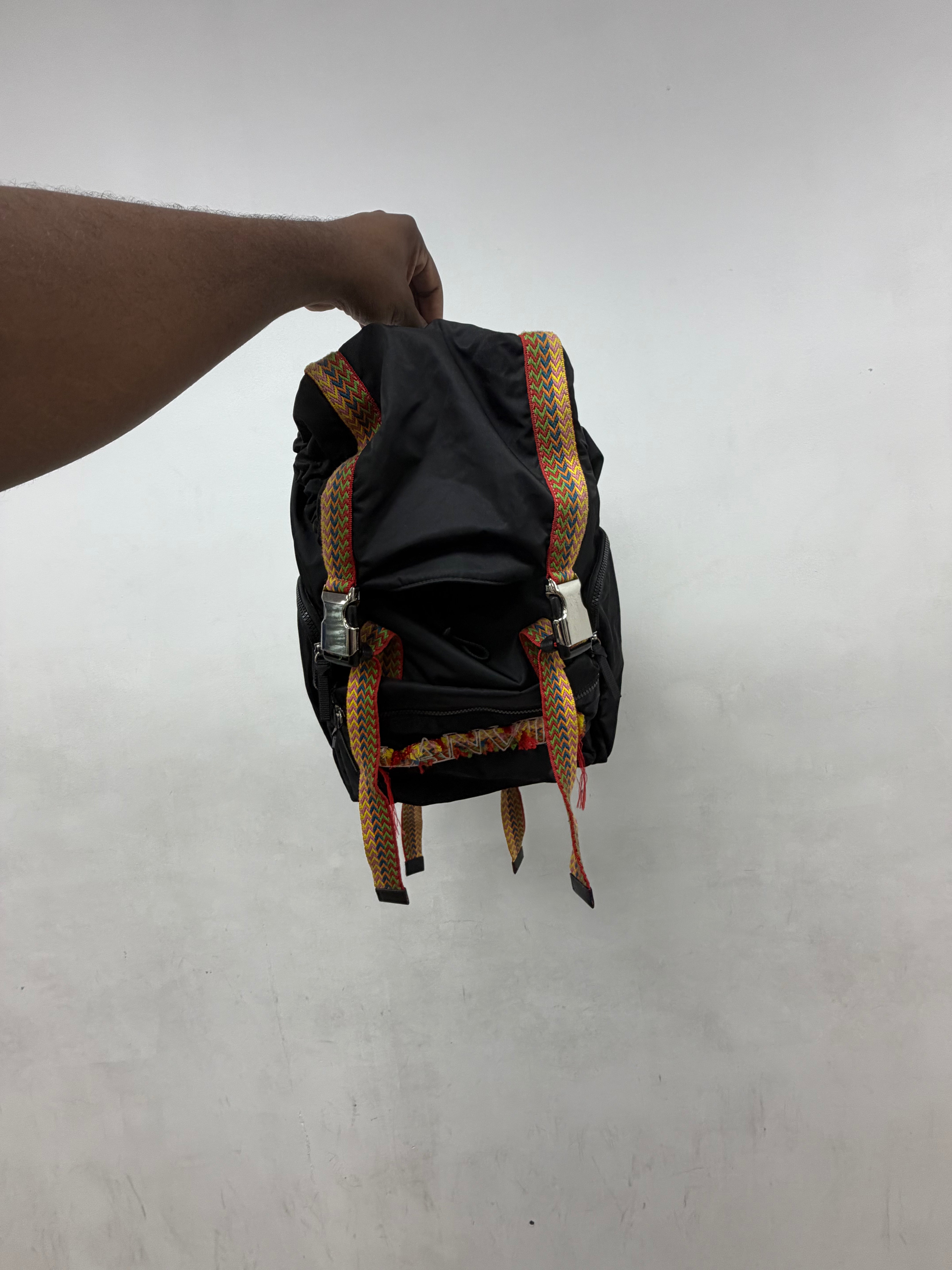 Lanvin Black Multi Utility Nylon Backpack