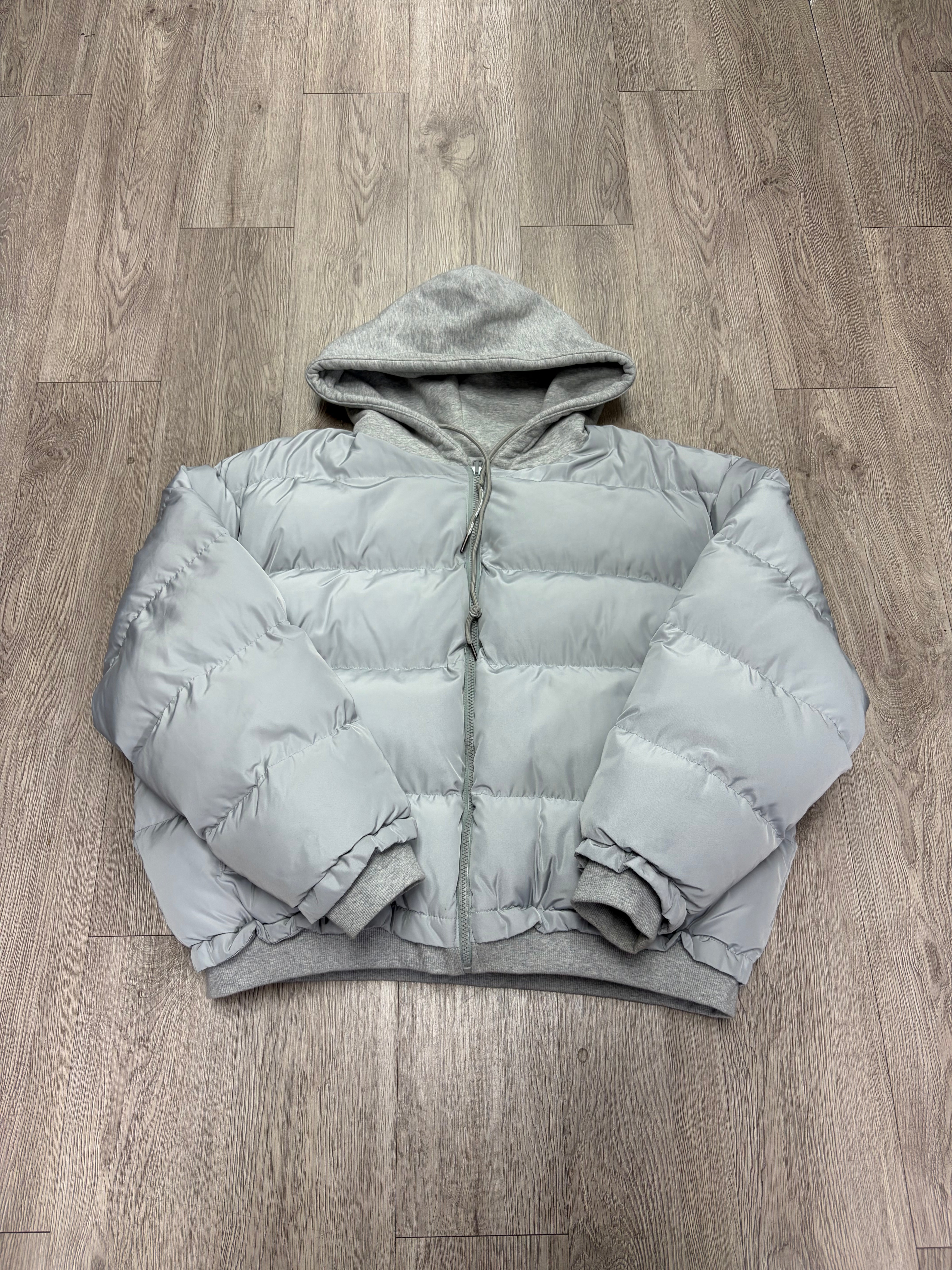 GV Gallery Grey Hooded Reversible Bomber Jacket
