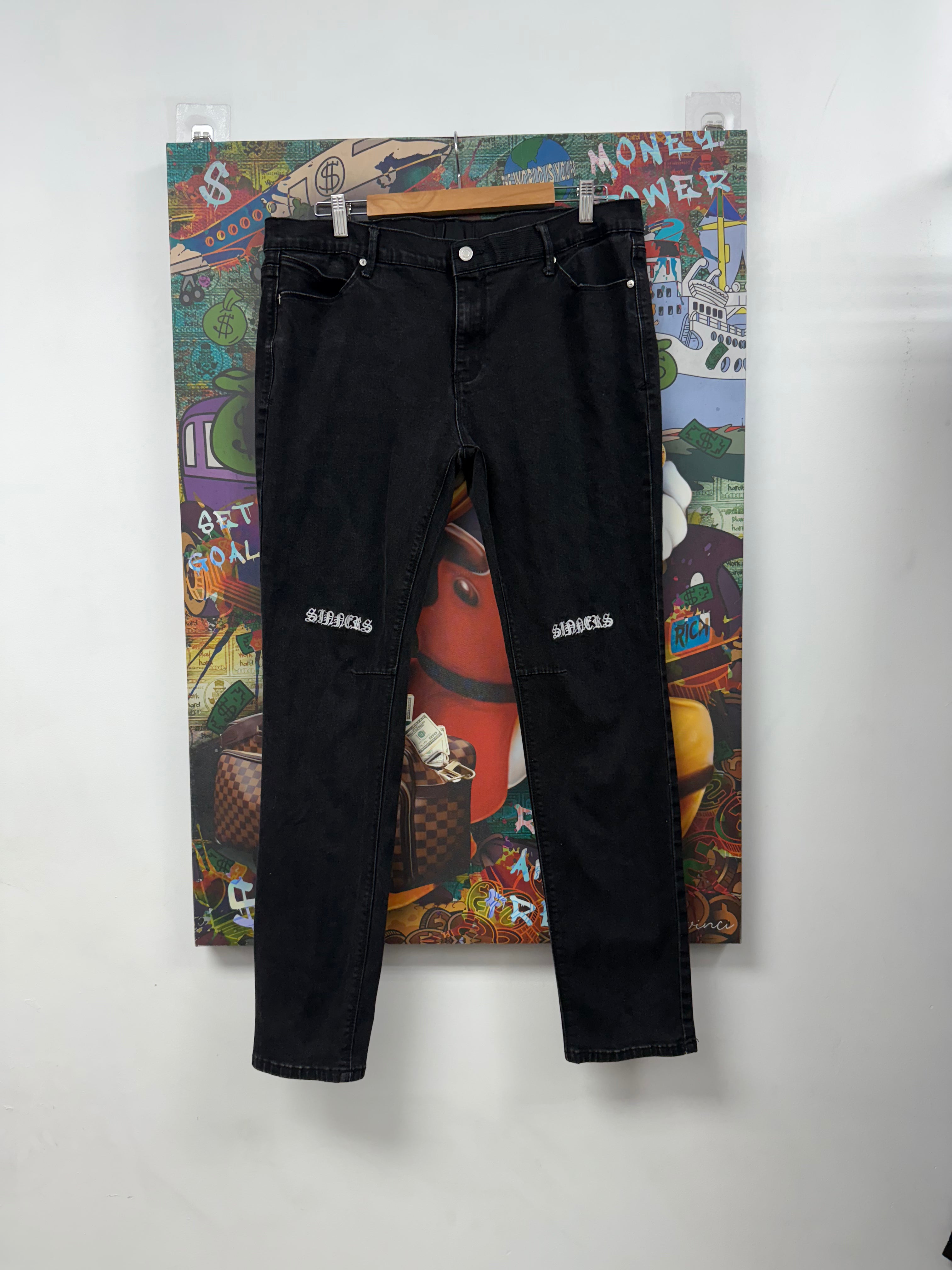 RTA Black Wash Sinners Jeans