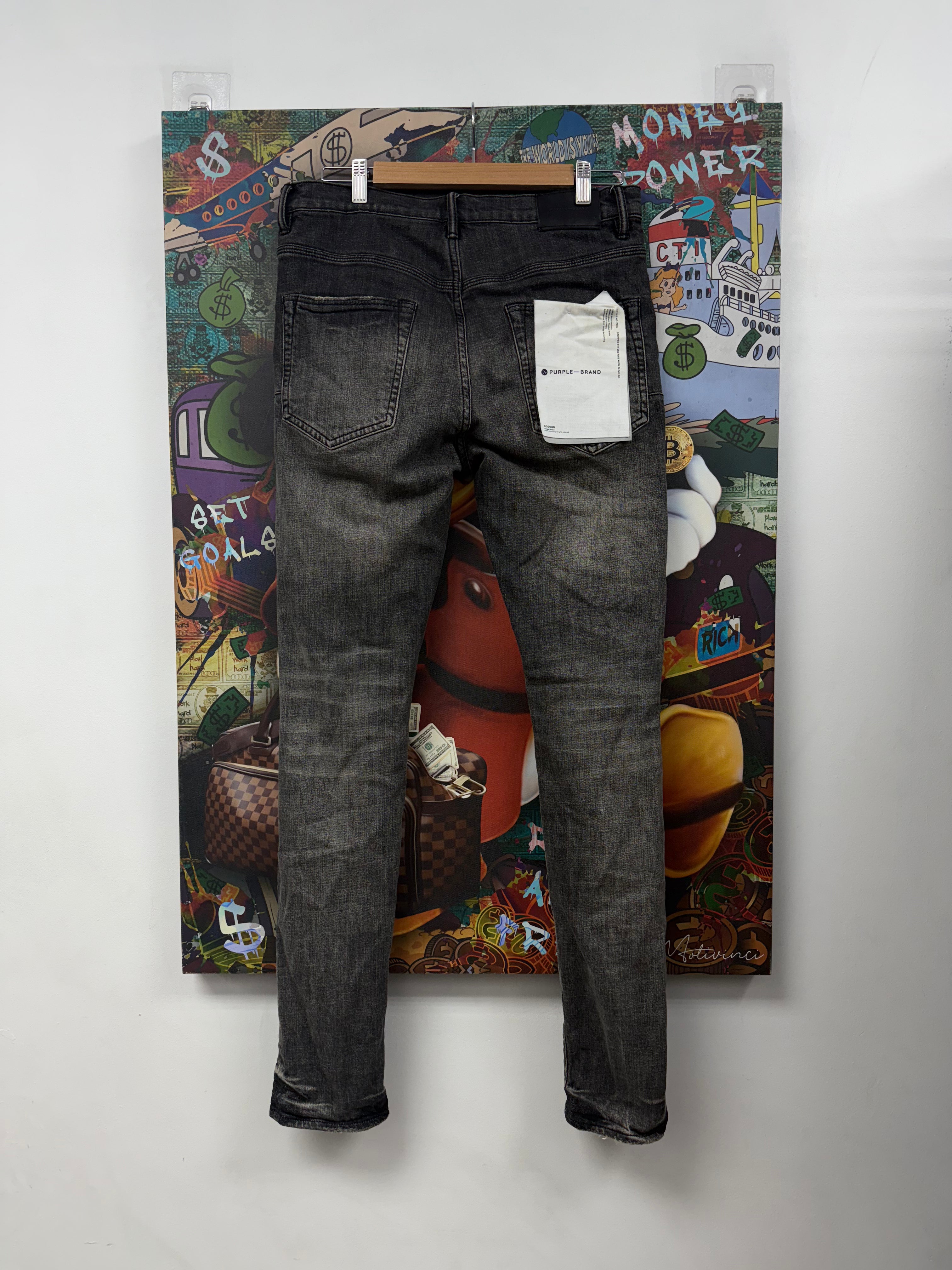 Purple Brand Grey Wash Blowout Jeans