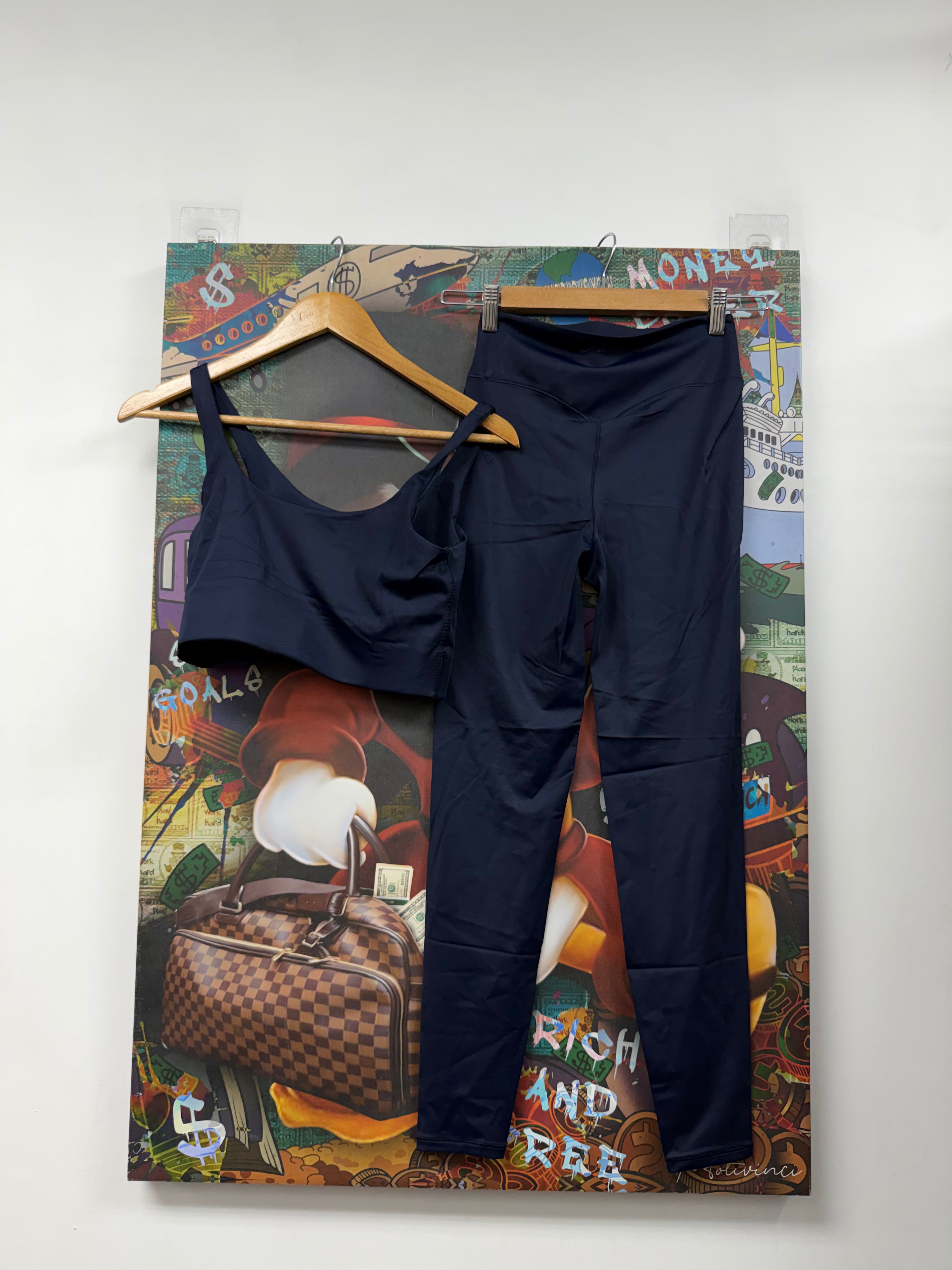 Skims x Nike Navy Sports Bra & Leggings Set