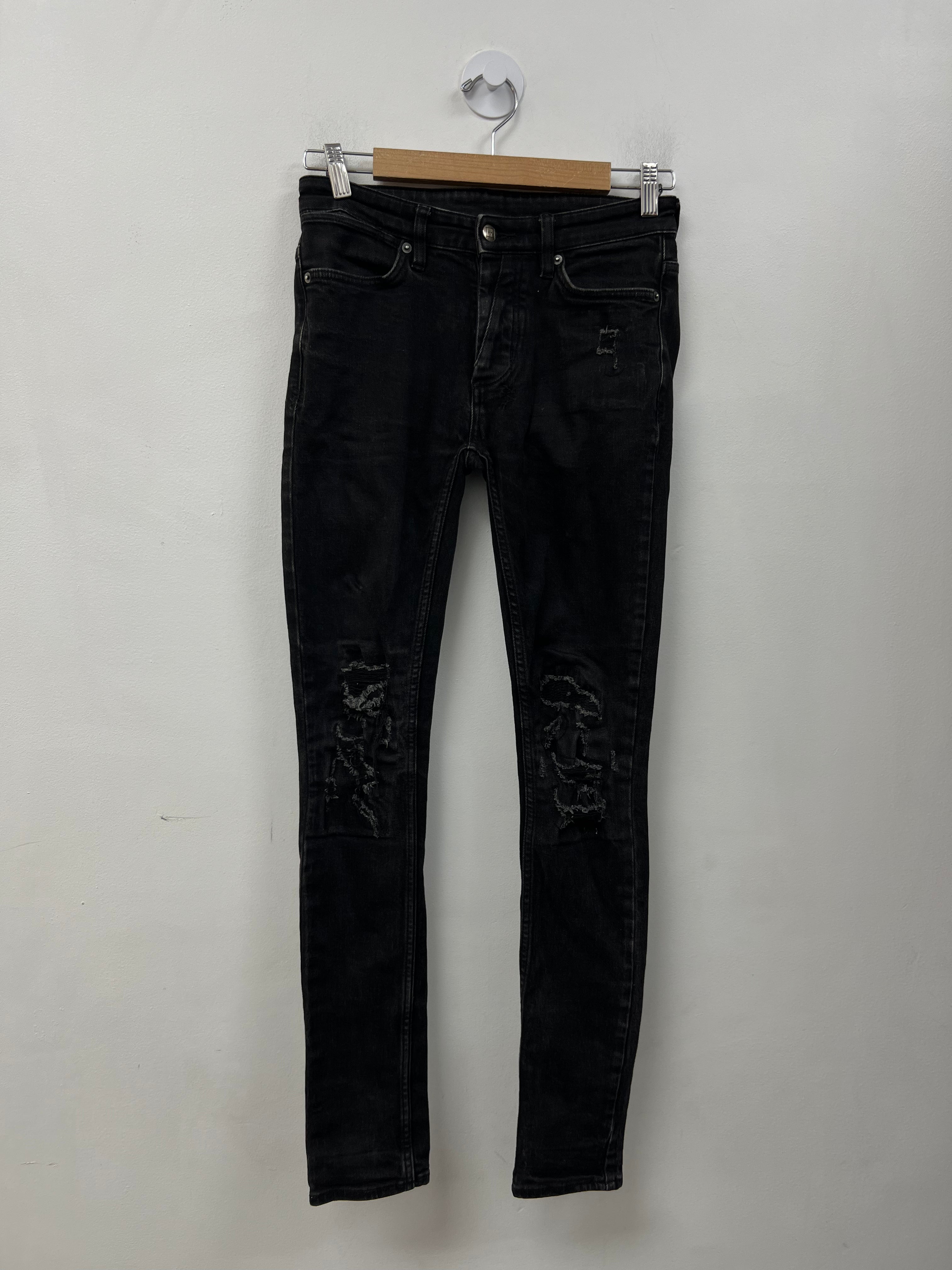 Ksubi Black Wash Patchwork Ripped Jeans