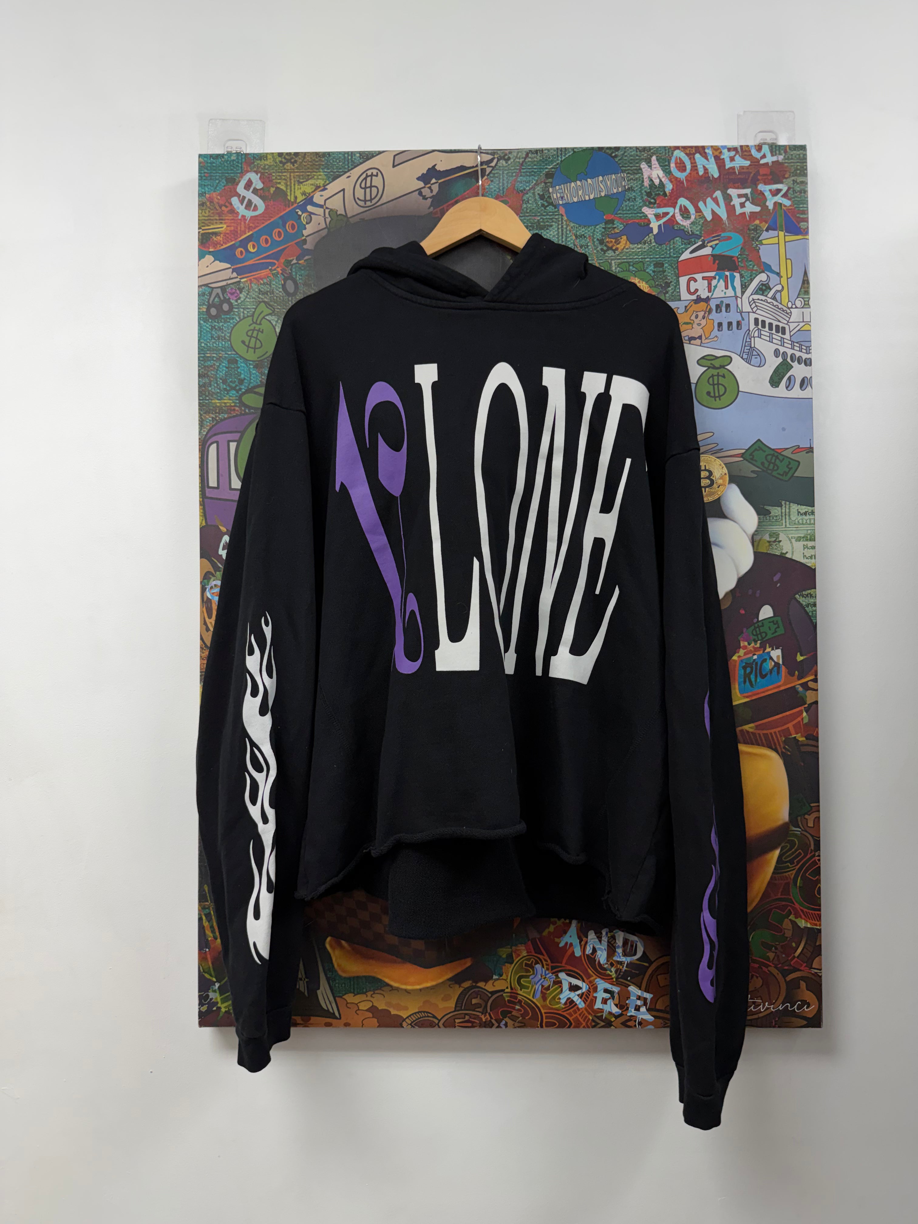 Vlone Palm Angels Purple Flames Hoodie