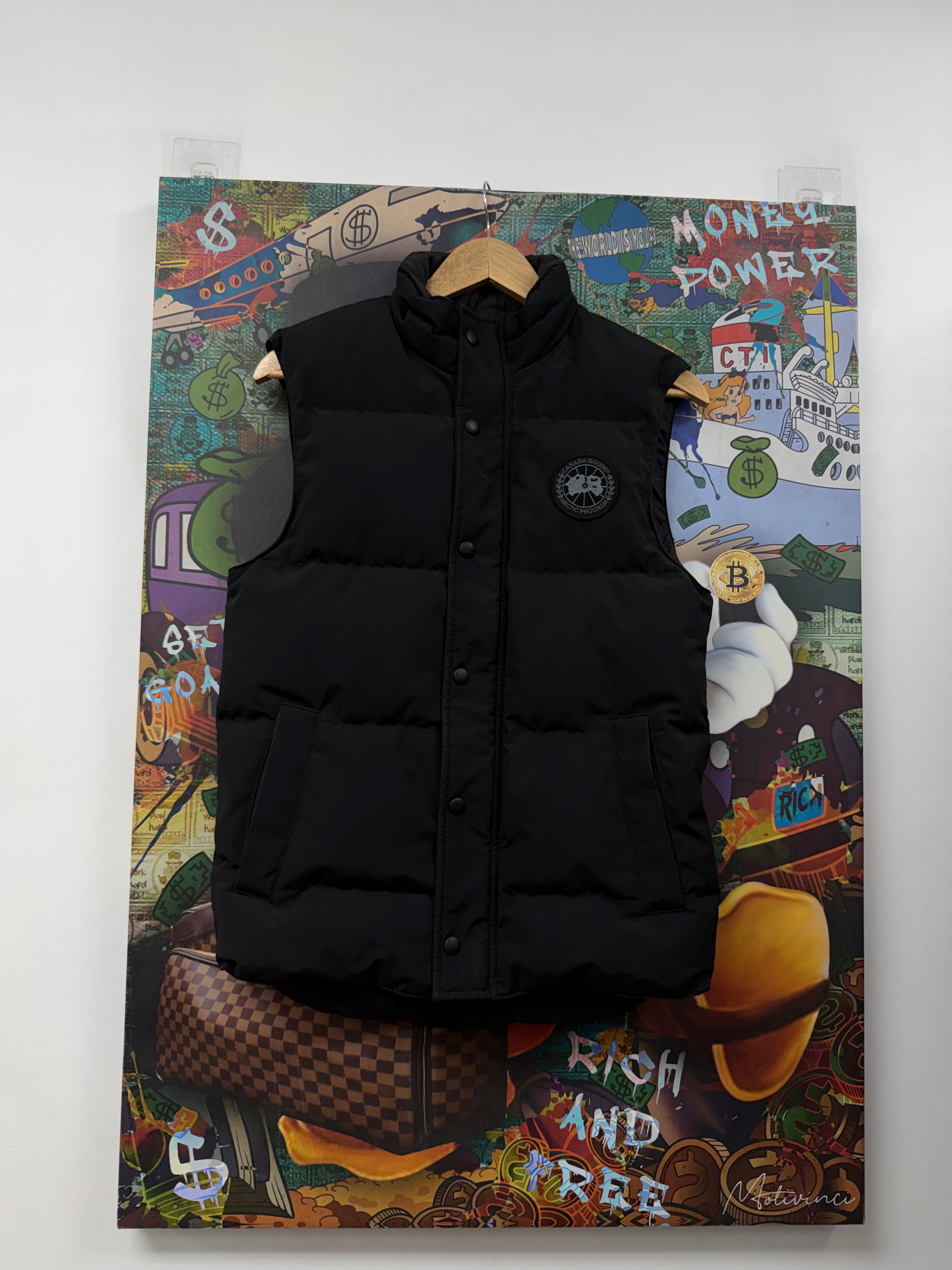 Canada Goose Black Tonal Puffer Vest
