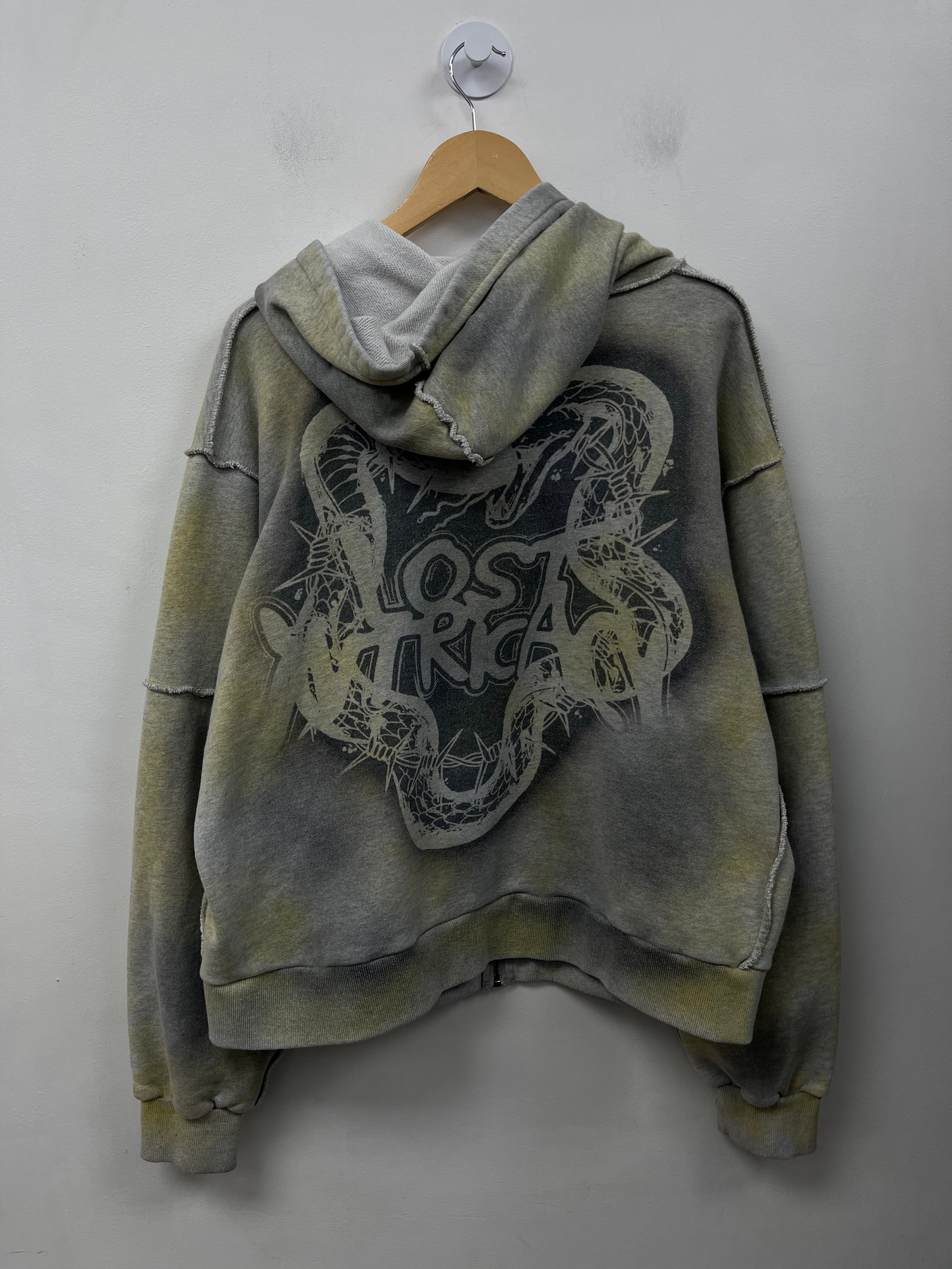 Lost Intricacy Grey Rhinestone Zip Up
