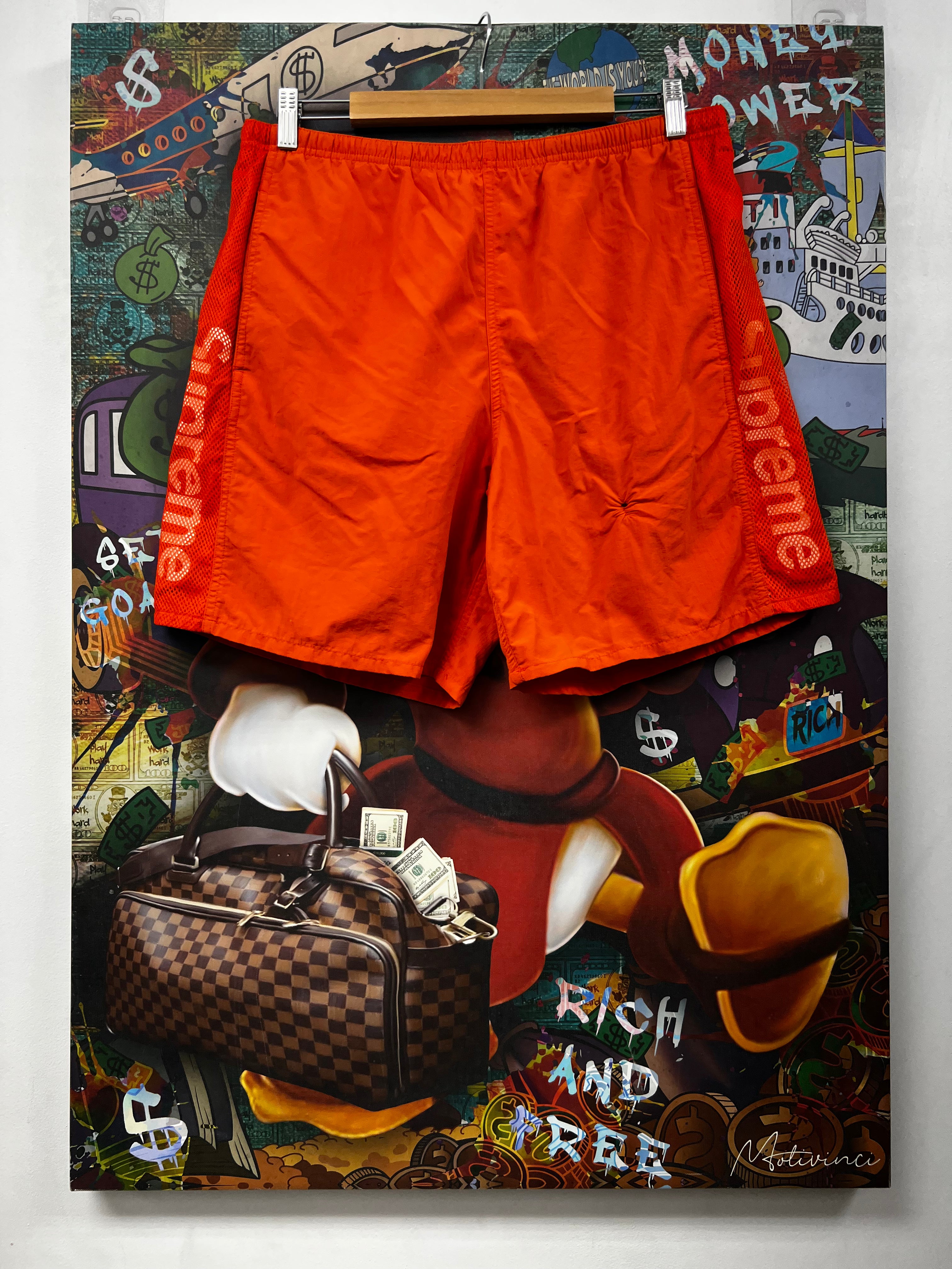 Supreme Orange Nylon (Pin Hole) Shorts