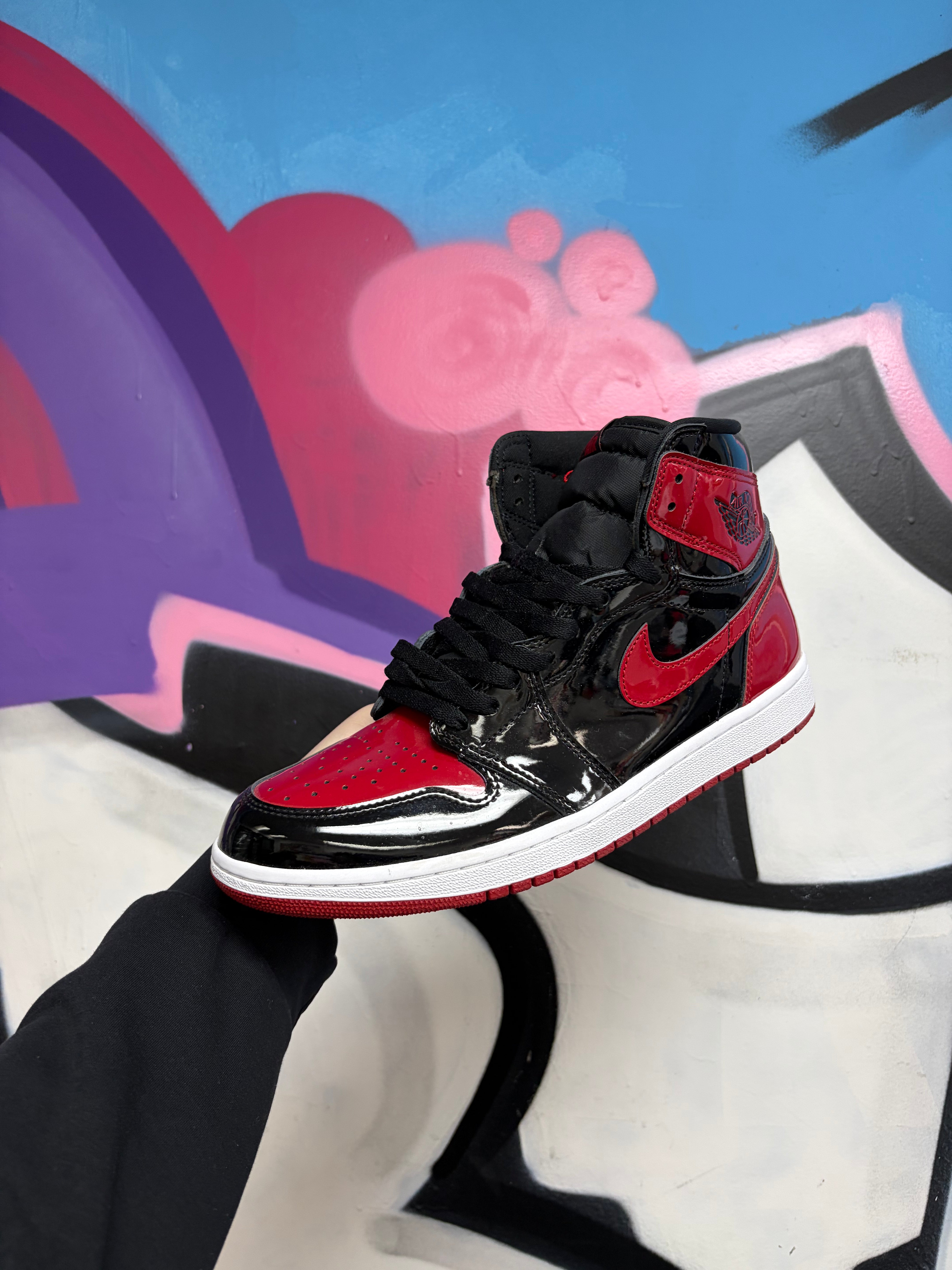 Jordan 1 Patent Bred Sneakers
