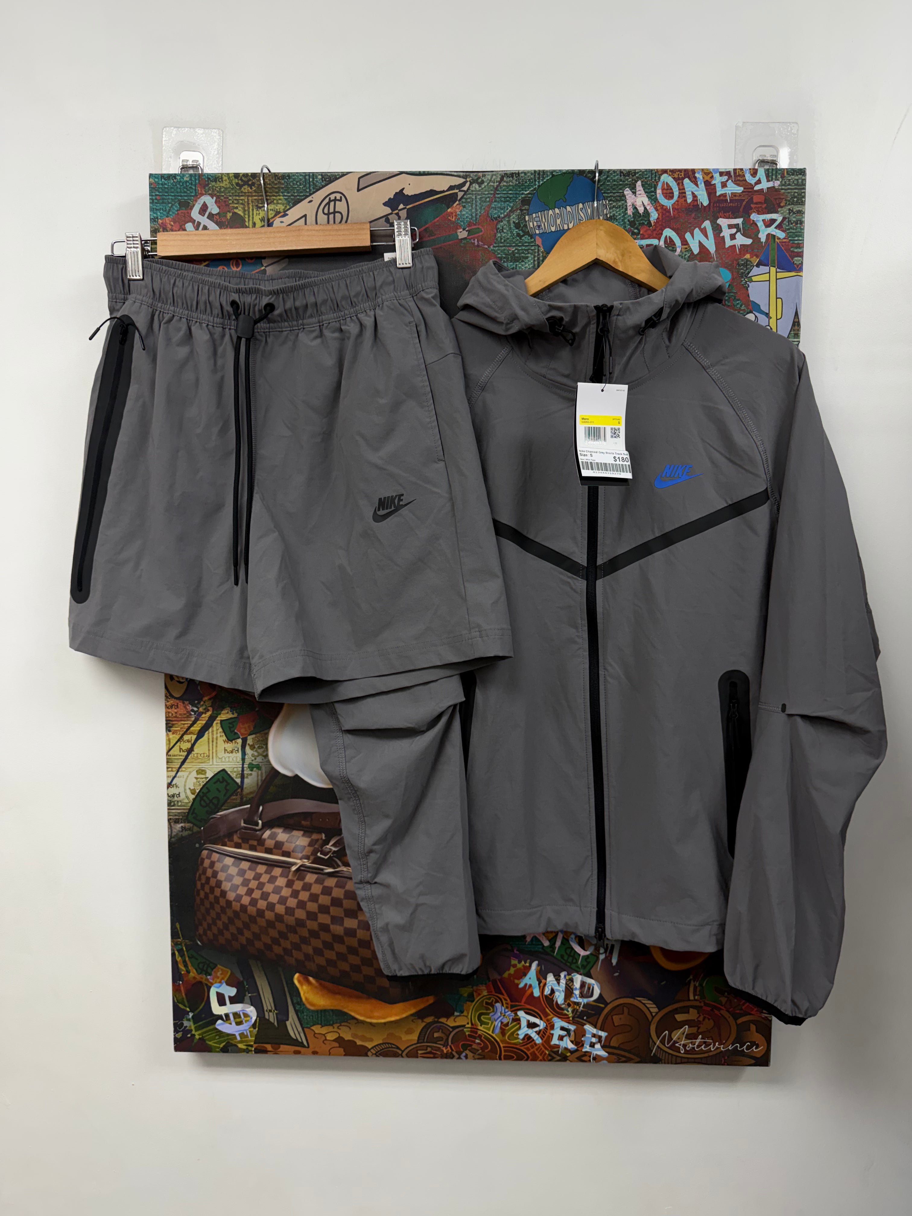 Nike Charcoal Grey Shorts Track Suit