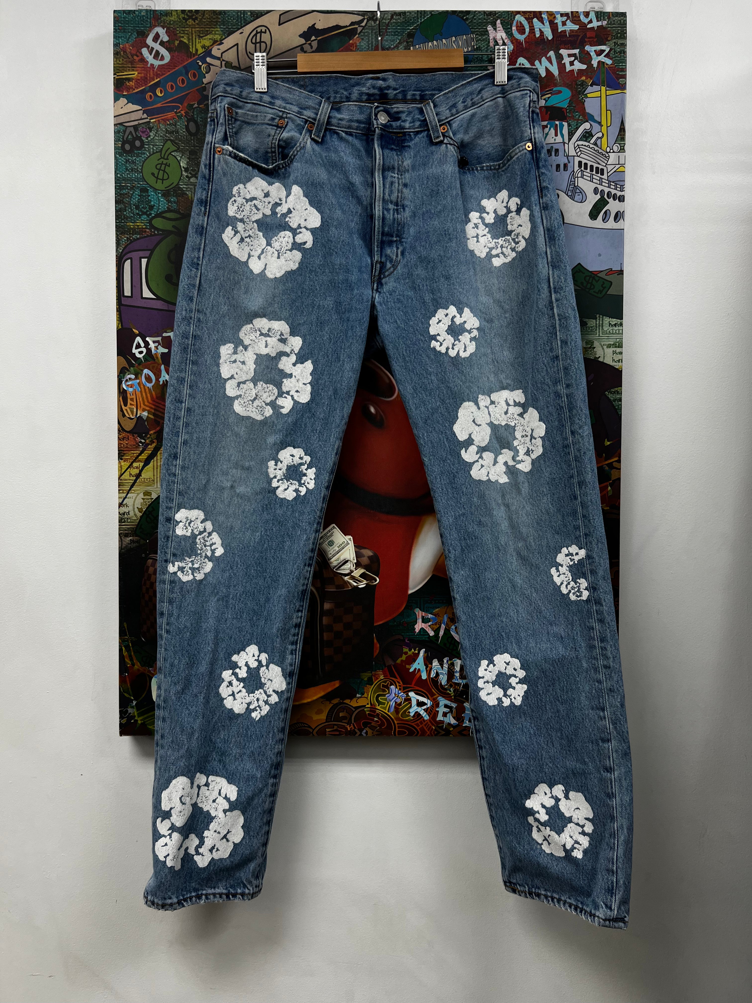 Denim Tears Light Wash Wreath Jeans