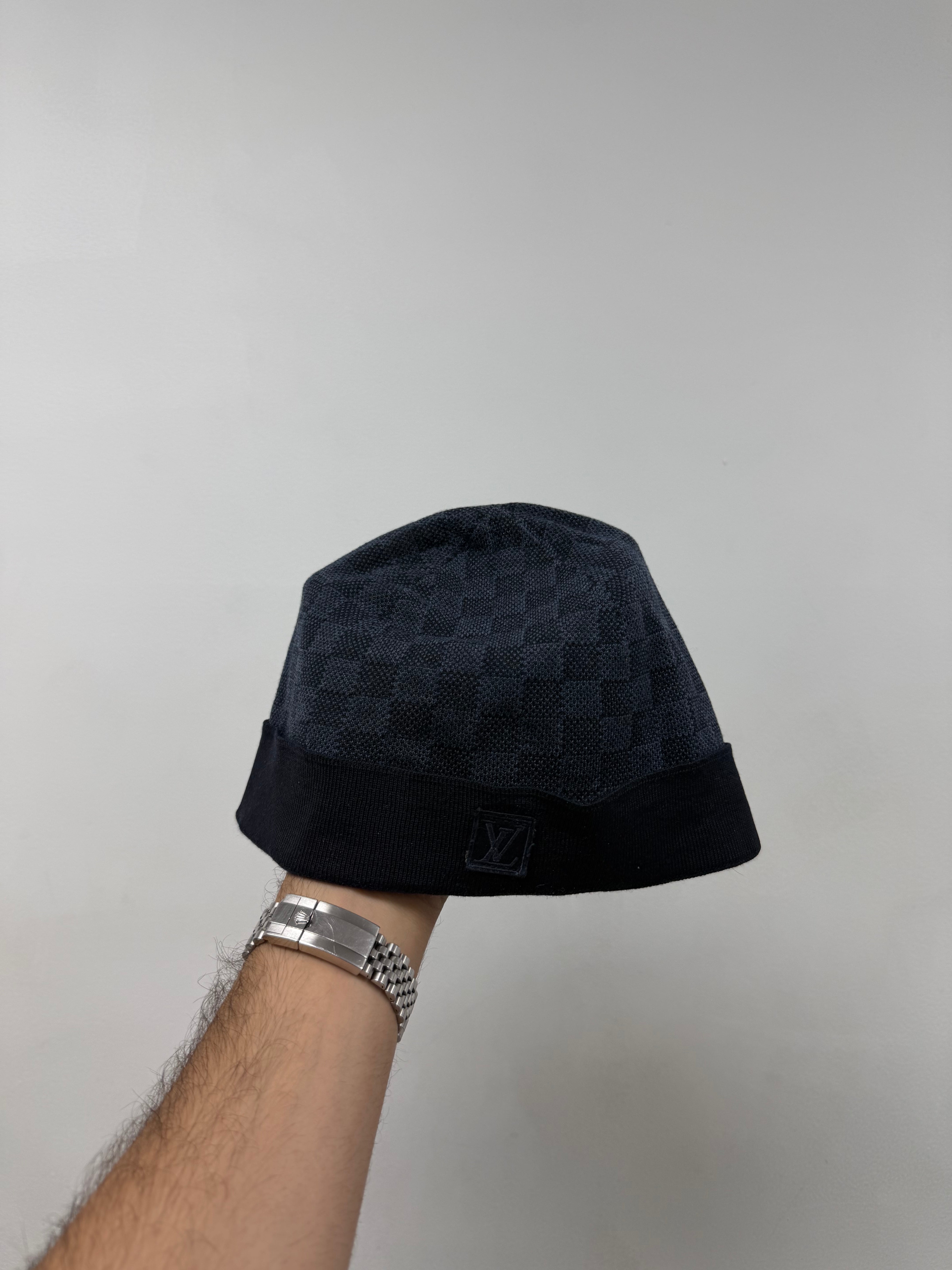 Louis Vuitton Navy Damier Beanie