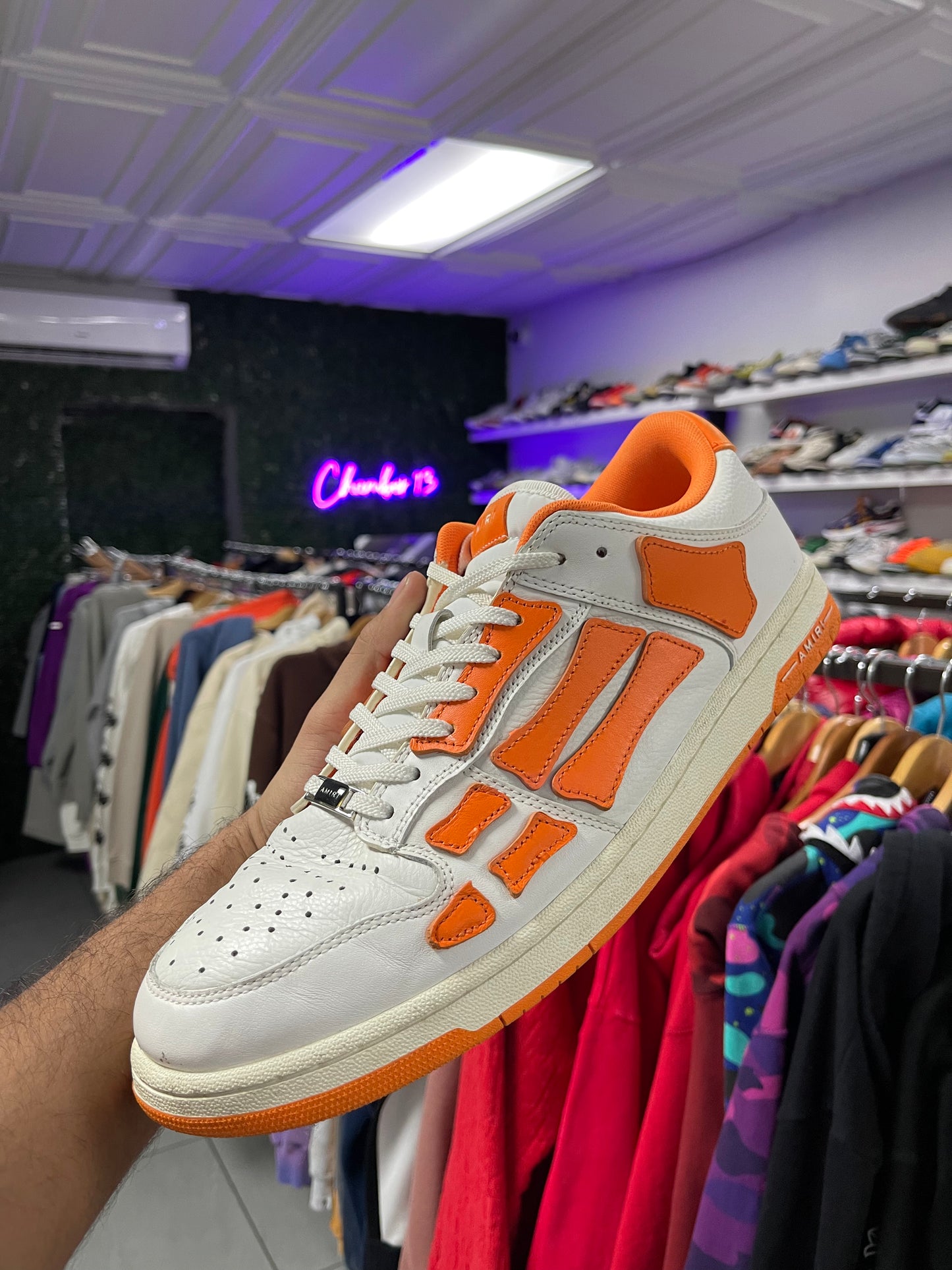 Amiri Skel Top Sneaker Low Orange Used 13 No Box