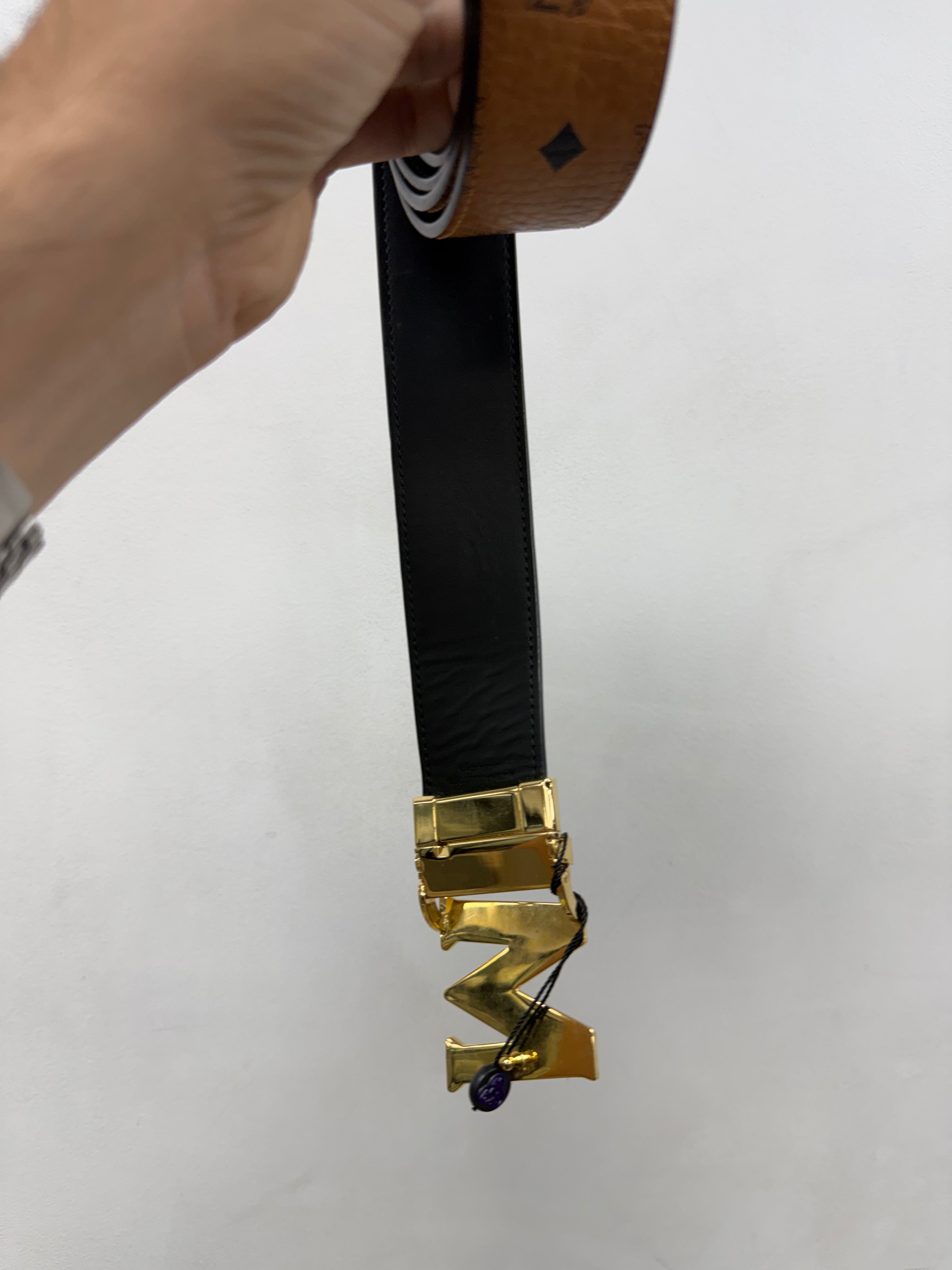 MCM Brown Monogram Belt