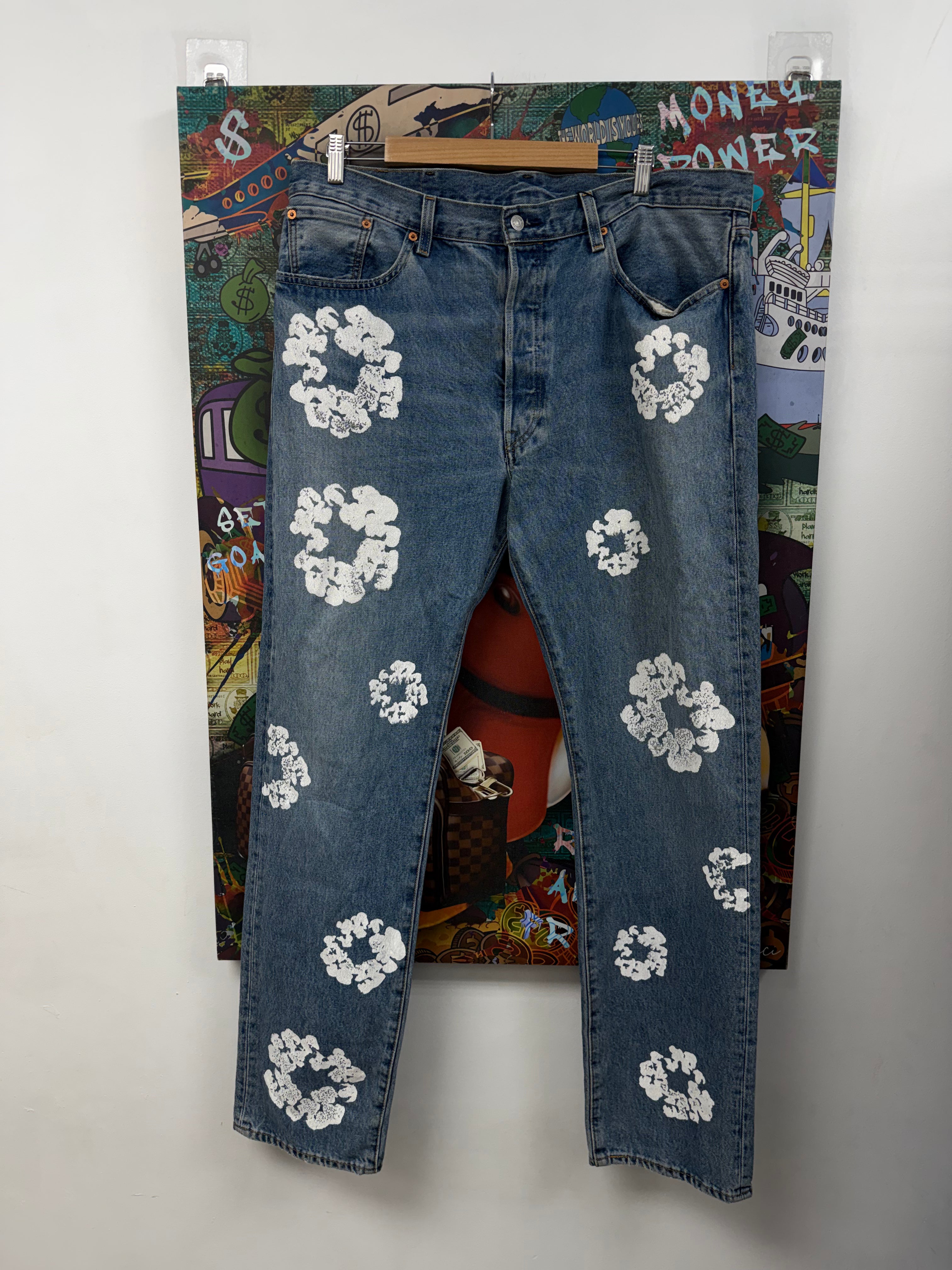 Denim Tears Light Wash Wreath Jeans