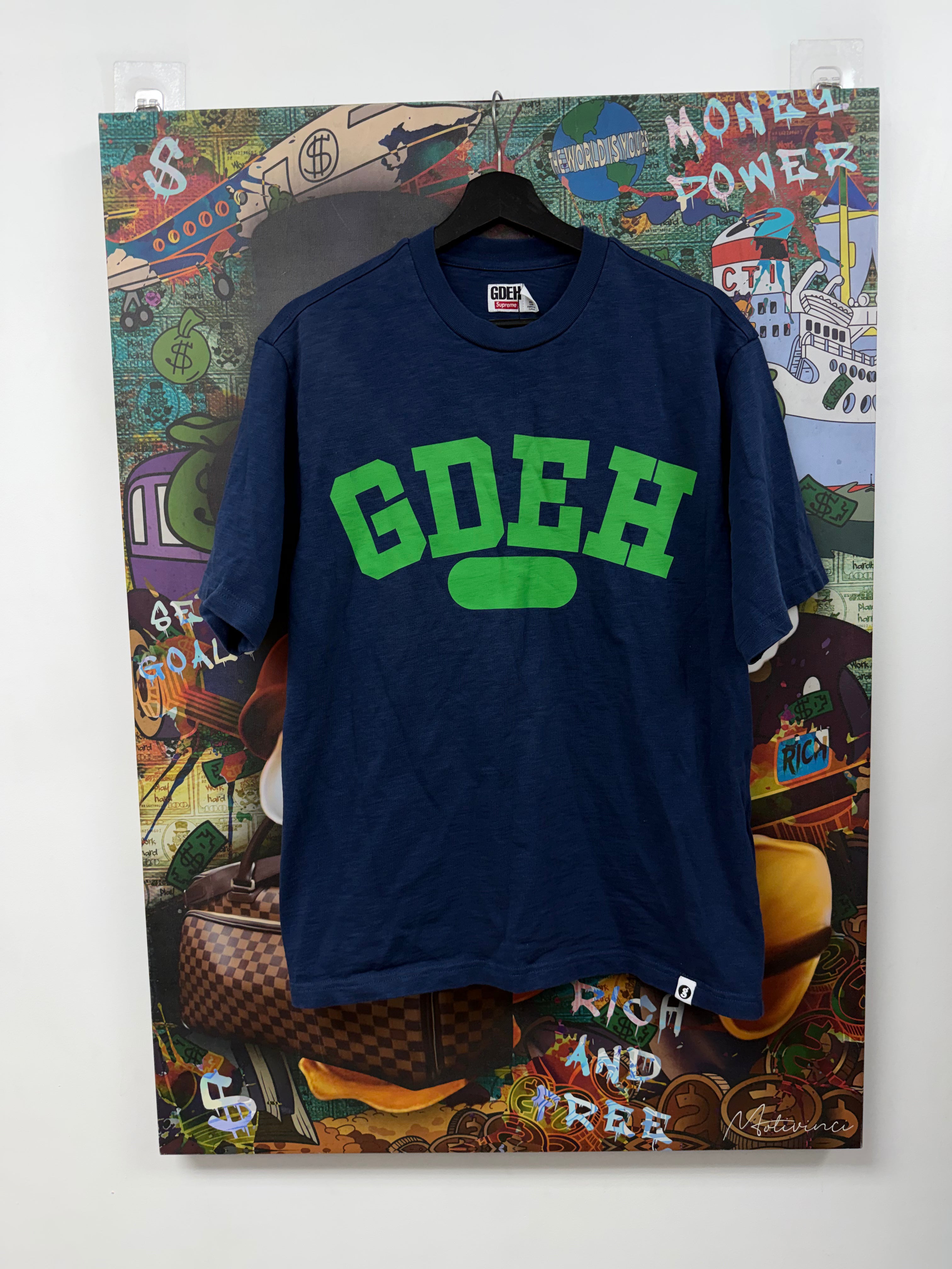 Supreme Navy Green GDEH Tee