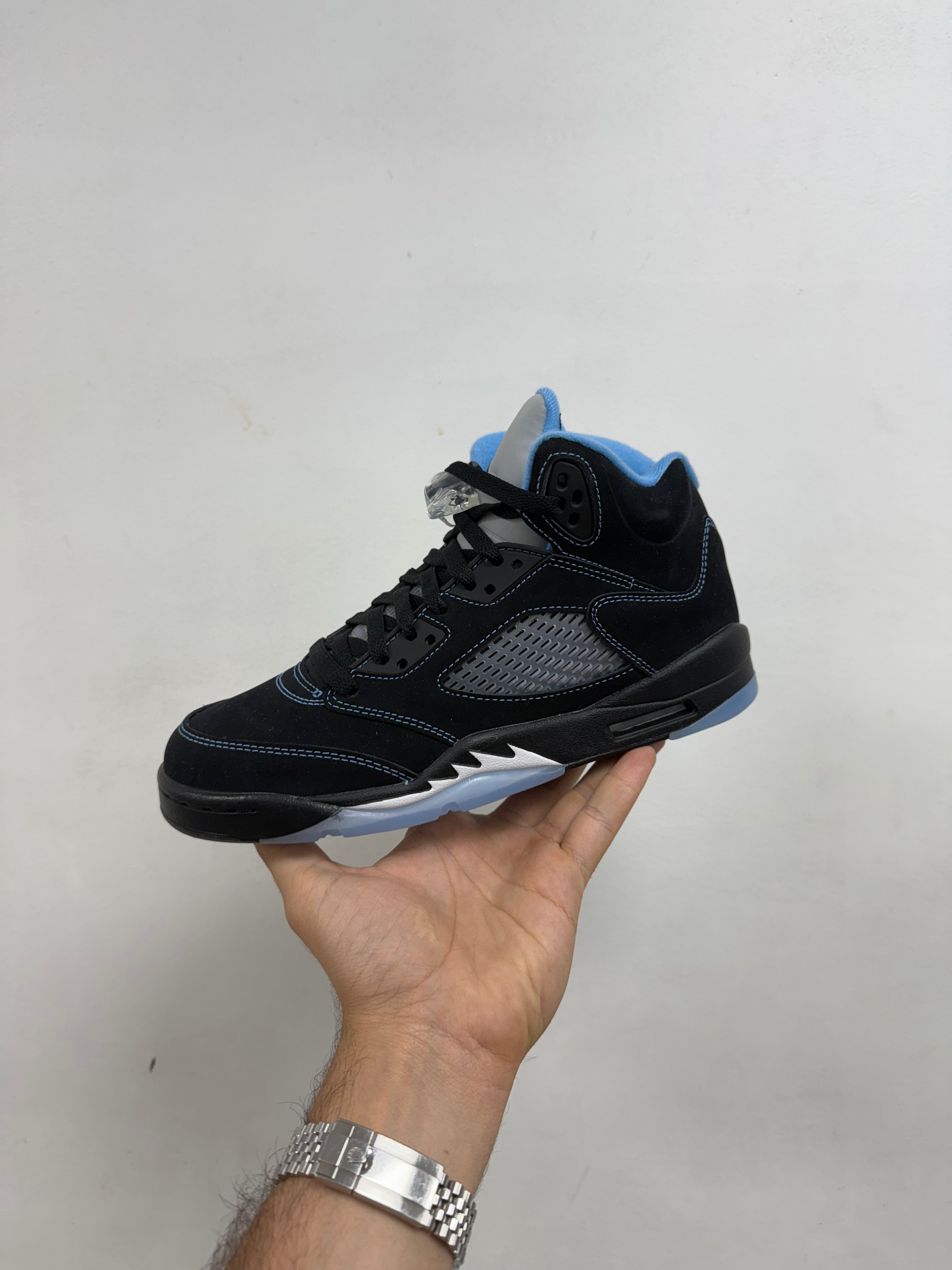 Jordan 5 Black University Blue Sneakers