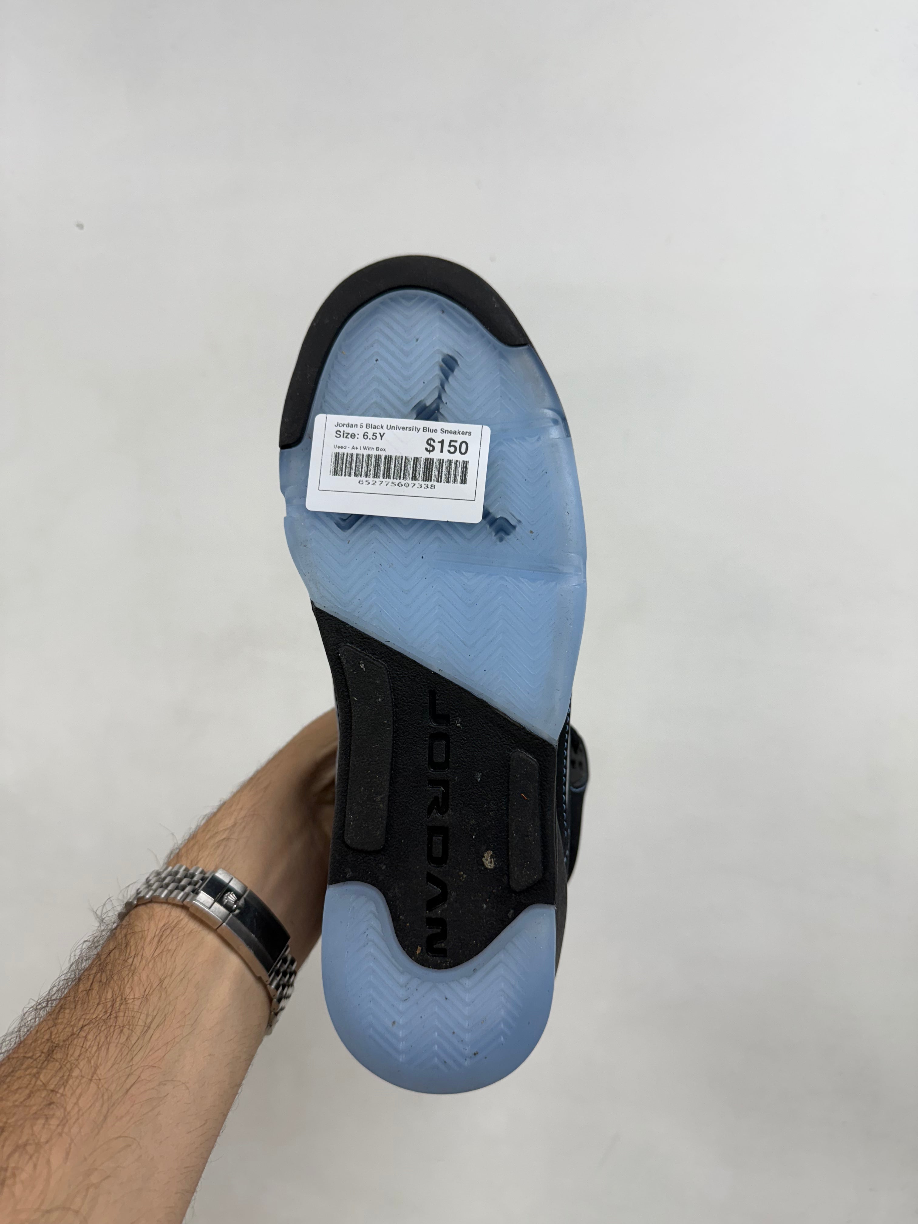Jordan 5 Black University Blue Sneakers