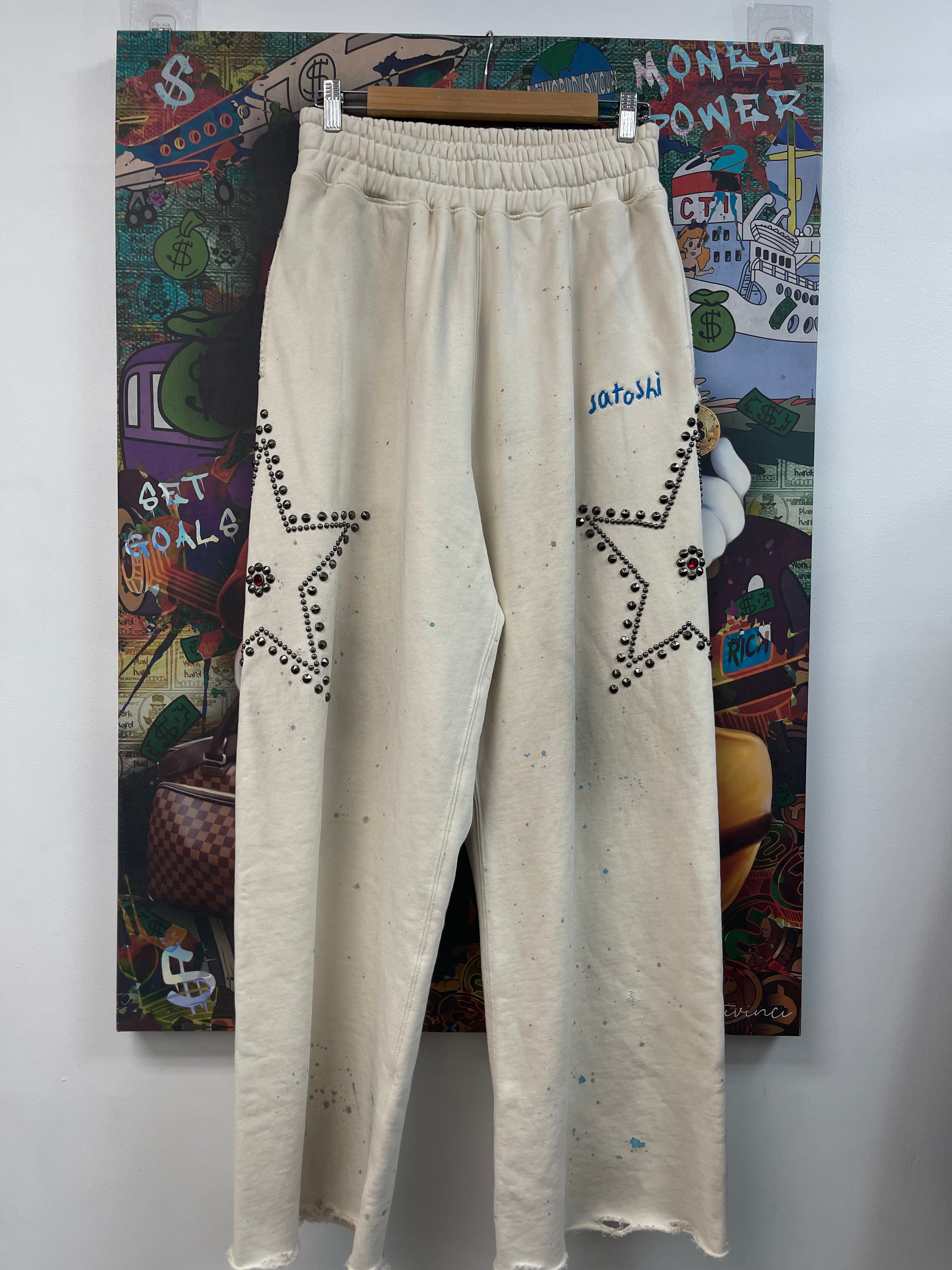 Satoshi Nakamoto Star Studded Sweatpants