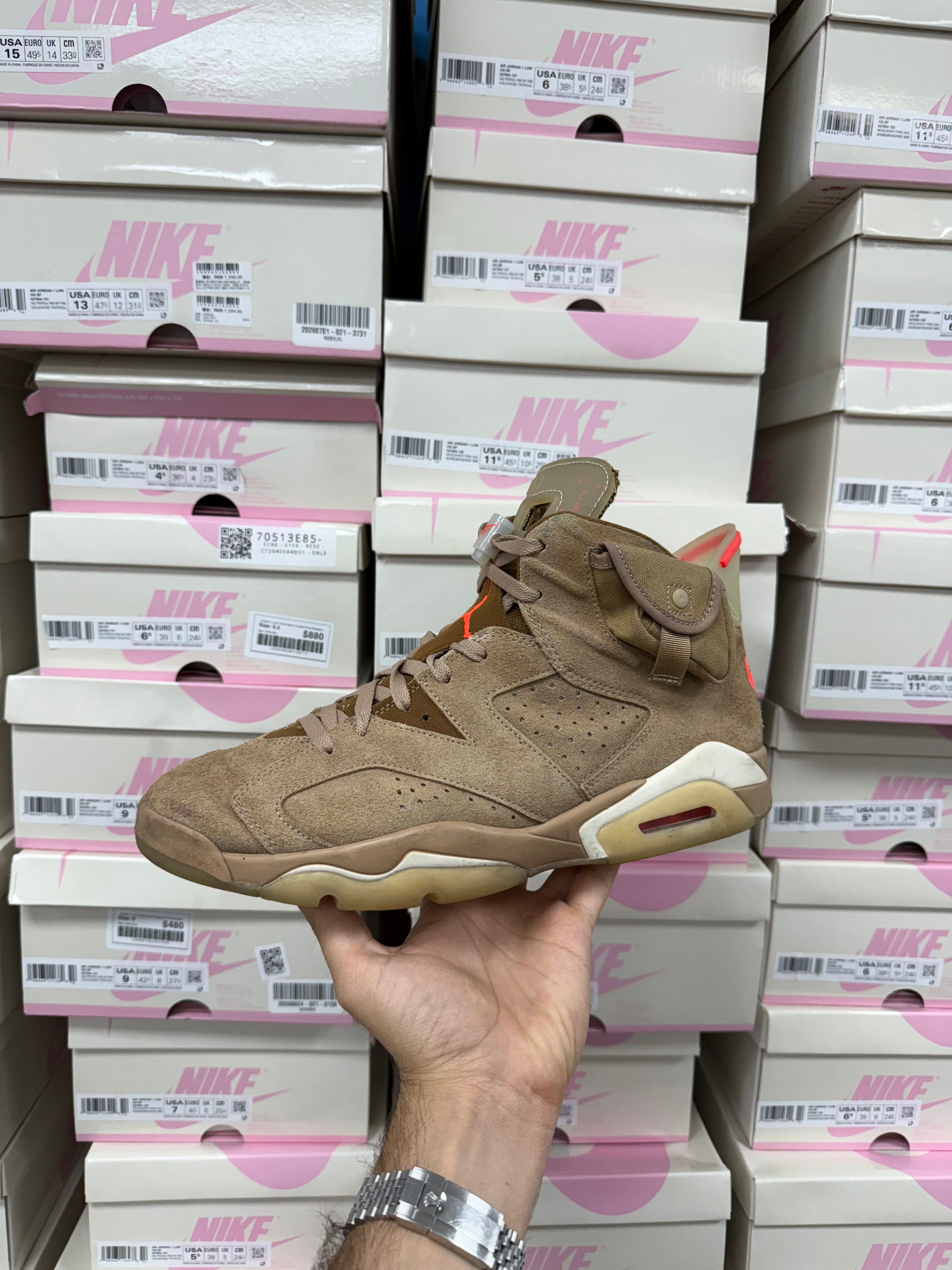Nike Jordan 6 Khaki Sneakers