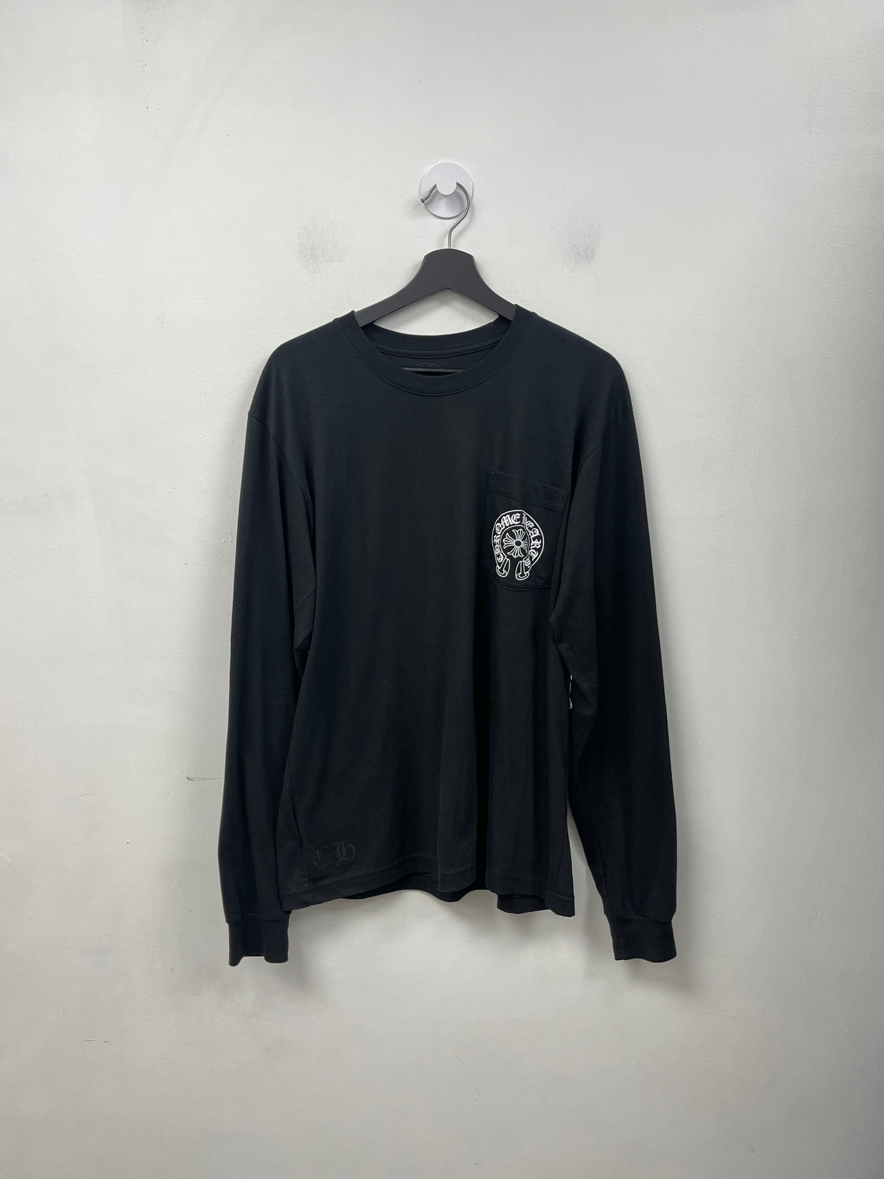 Chrome Hearts Black Malibu Floral Horseshoe Long Sleeve