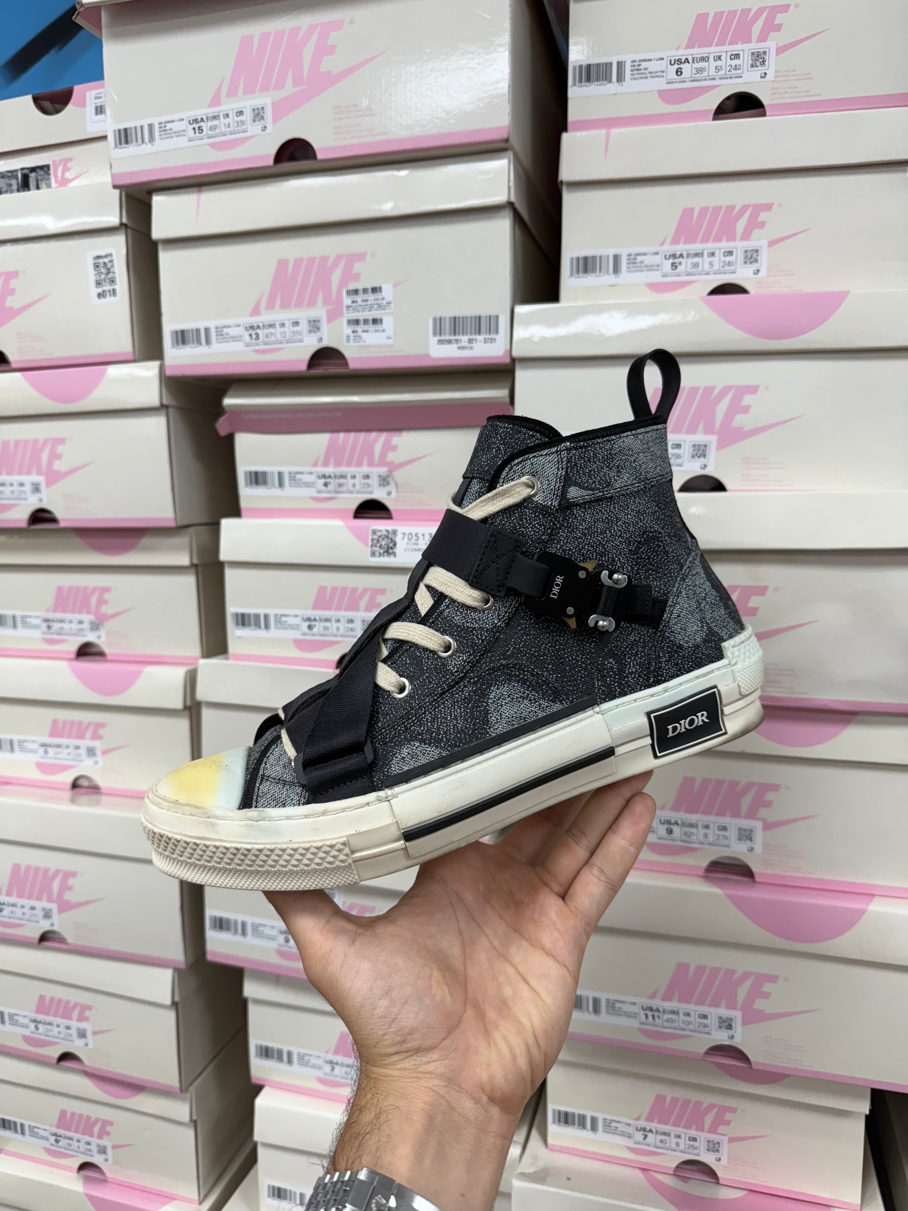 Dior M-B23 Black Buckle Sneakers