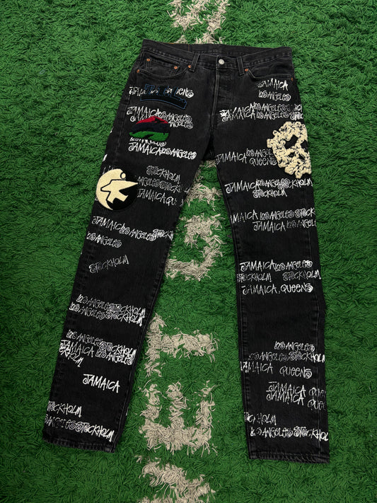 Denim Tears Stussy Jeans Black Used 34