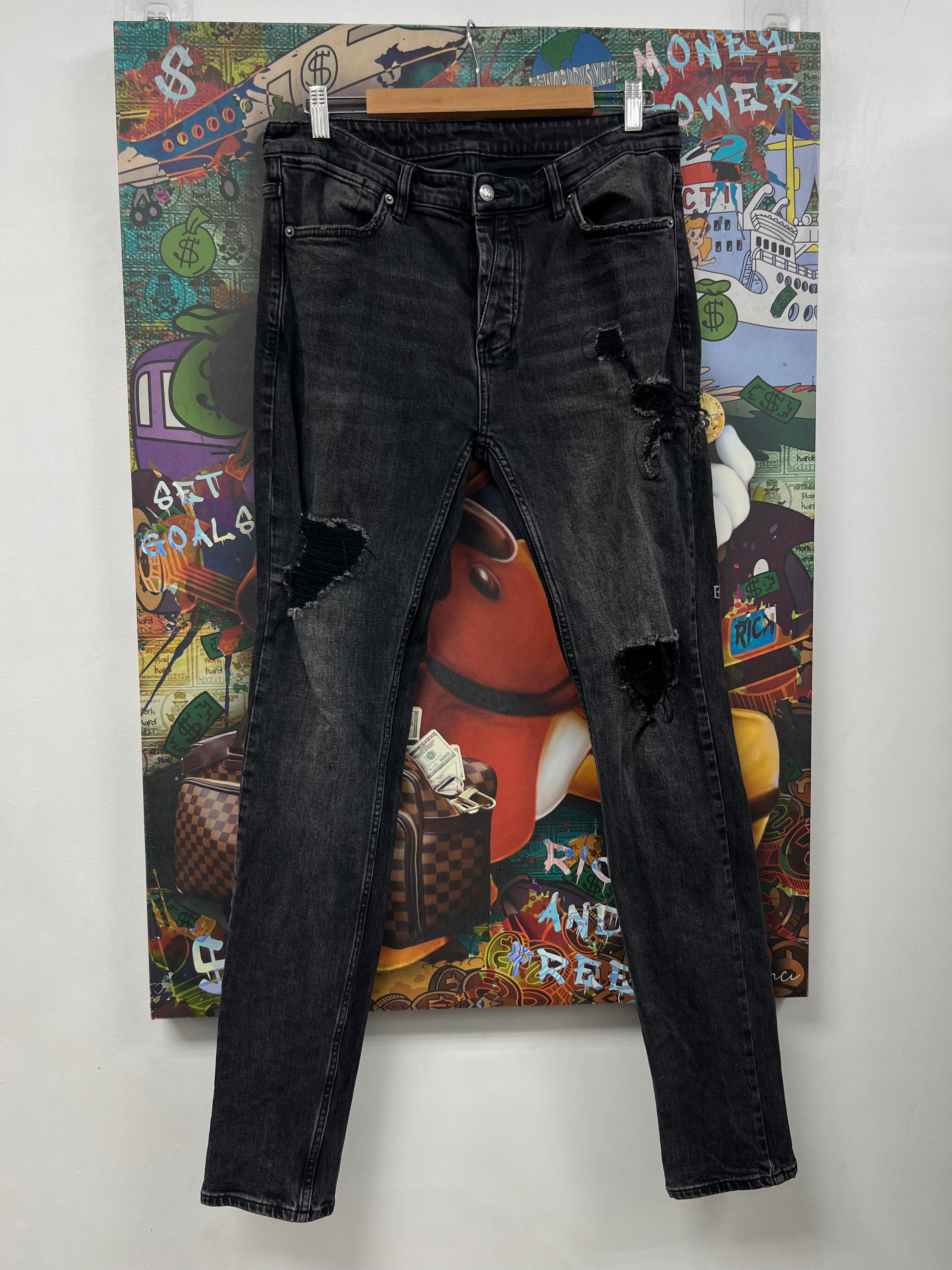 Ksubi Black Distressed Jeans
