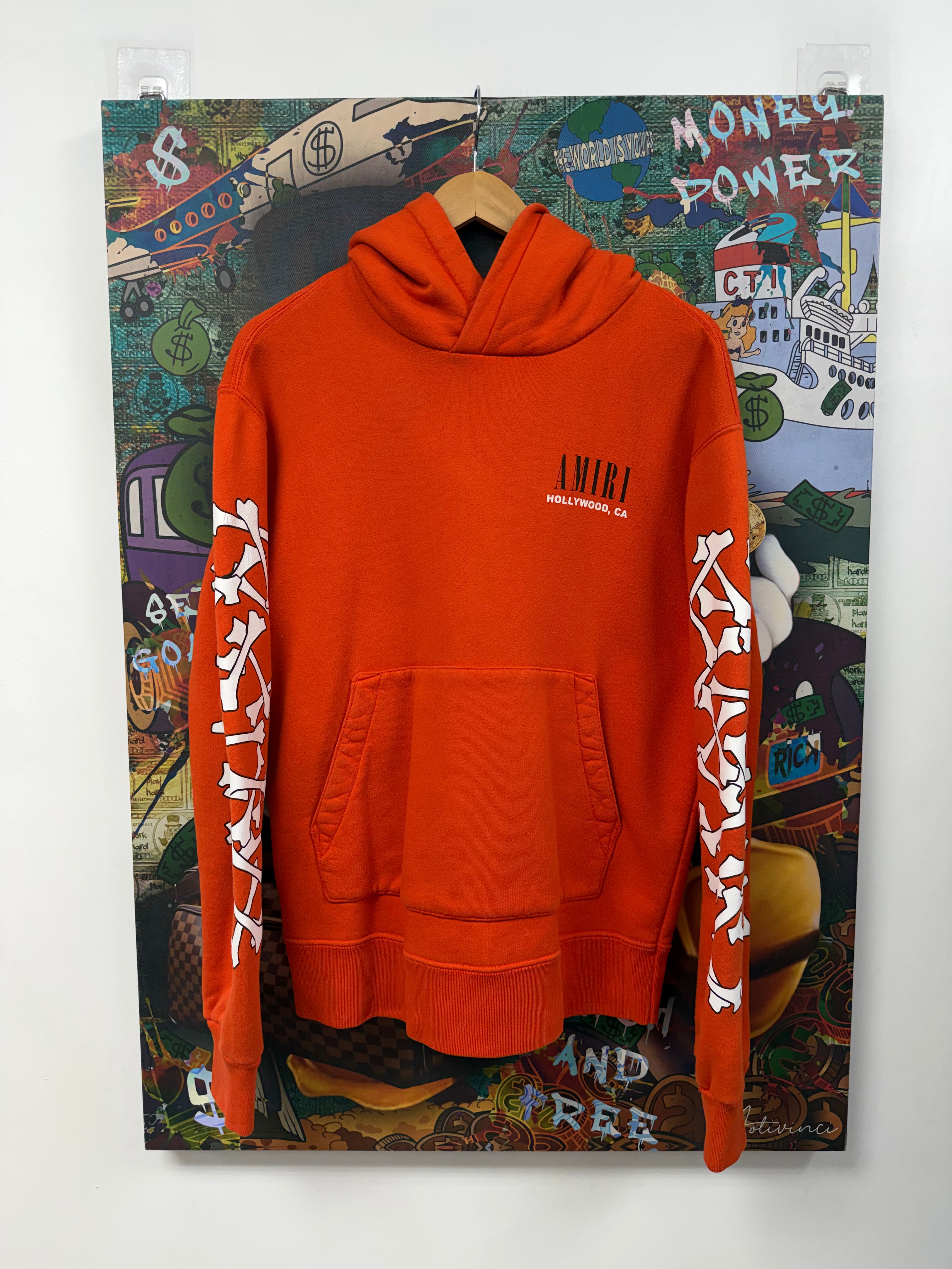 Amiri Orange Bones Hoodie