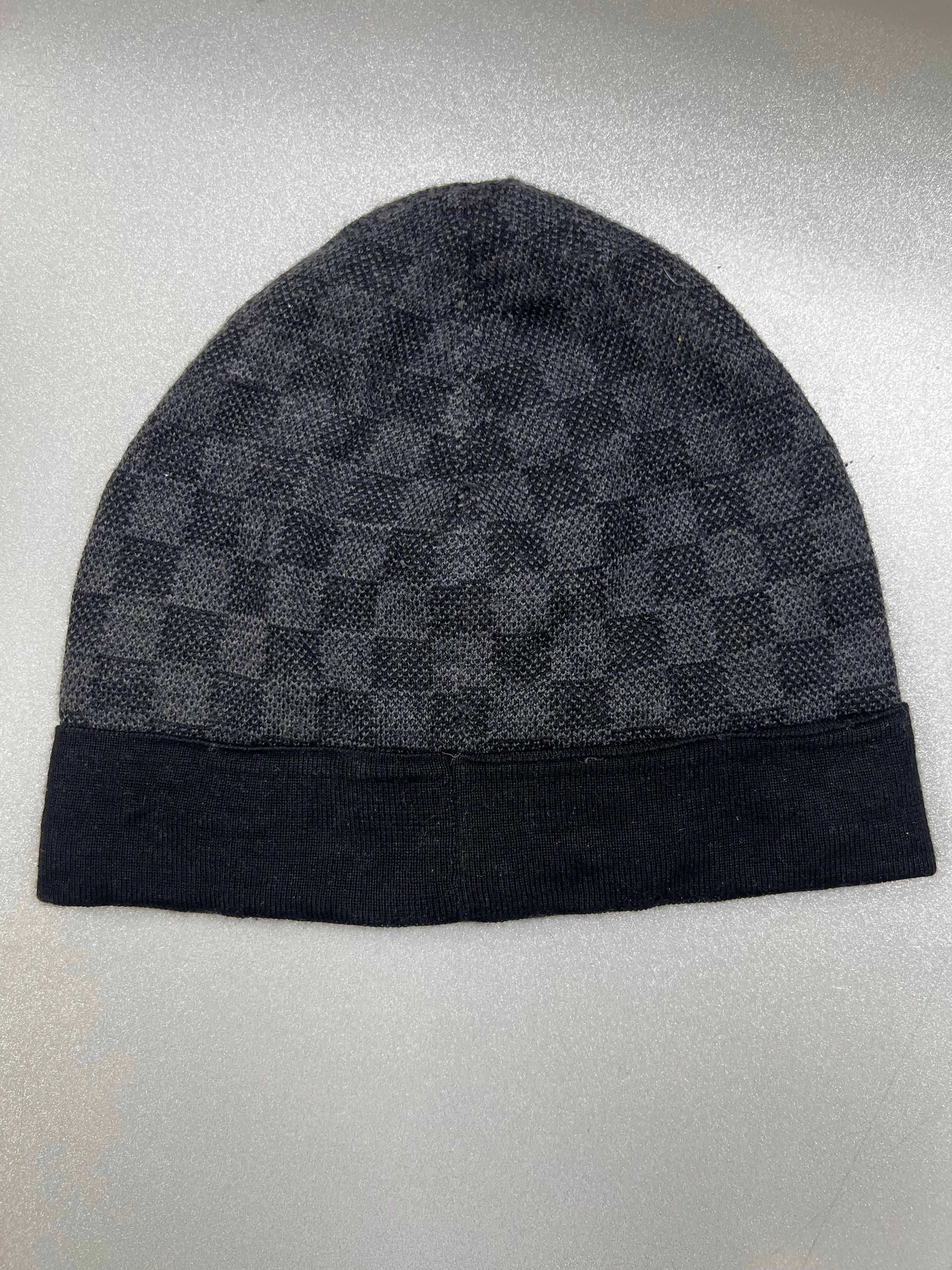 Louis Vuitton Black Damier (Needs Repair) Beanie
