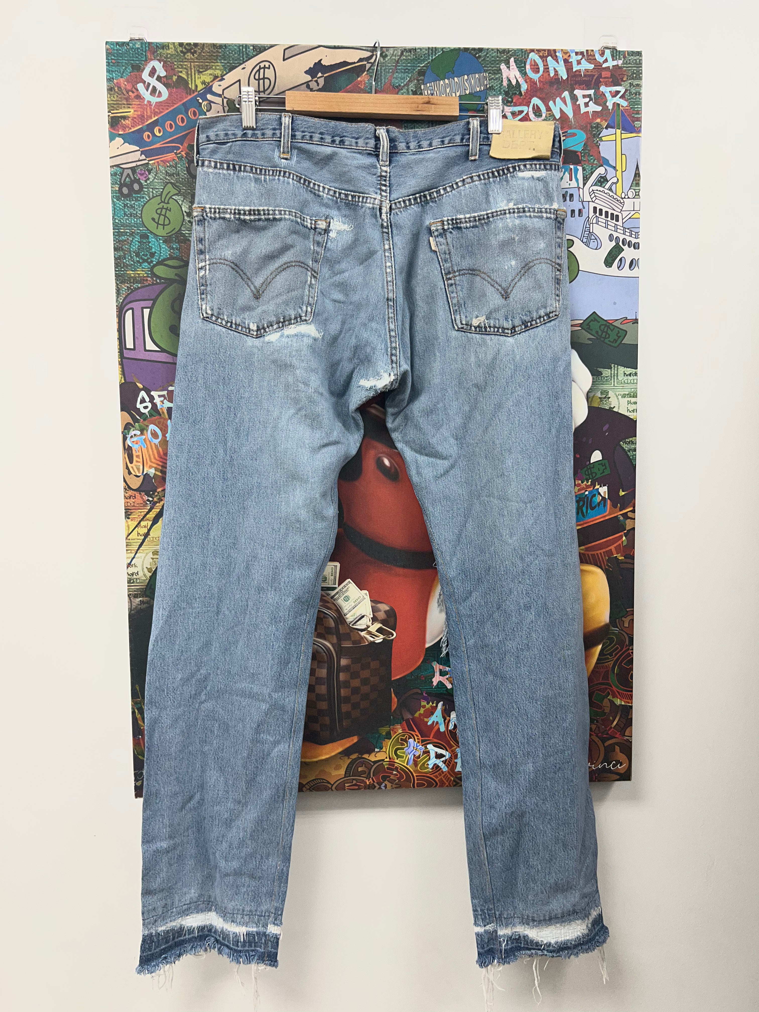Gallery Dept Light Wash Distressed Flare Jeans