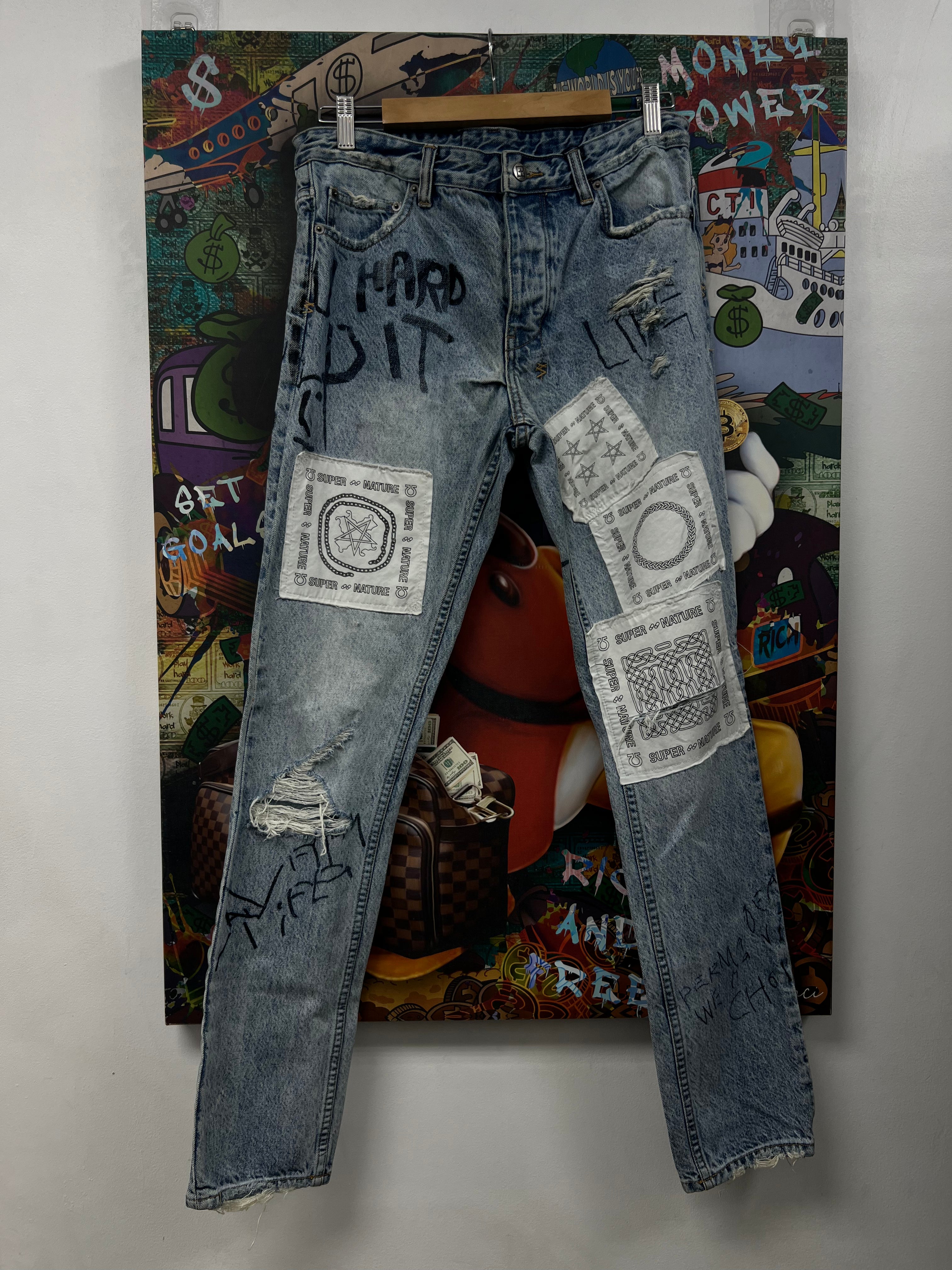 Ksubi Light Wash Patchwork Jeans