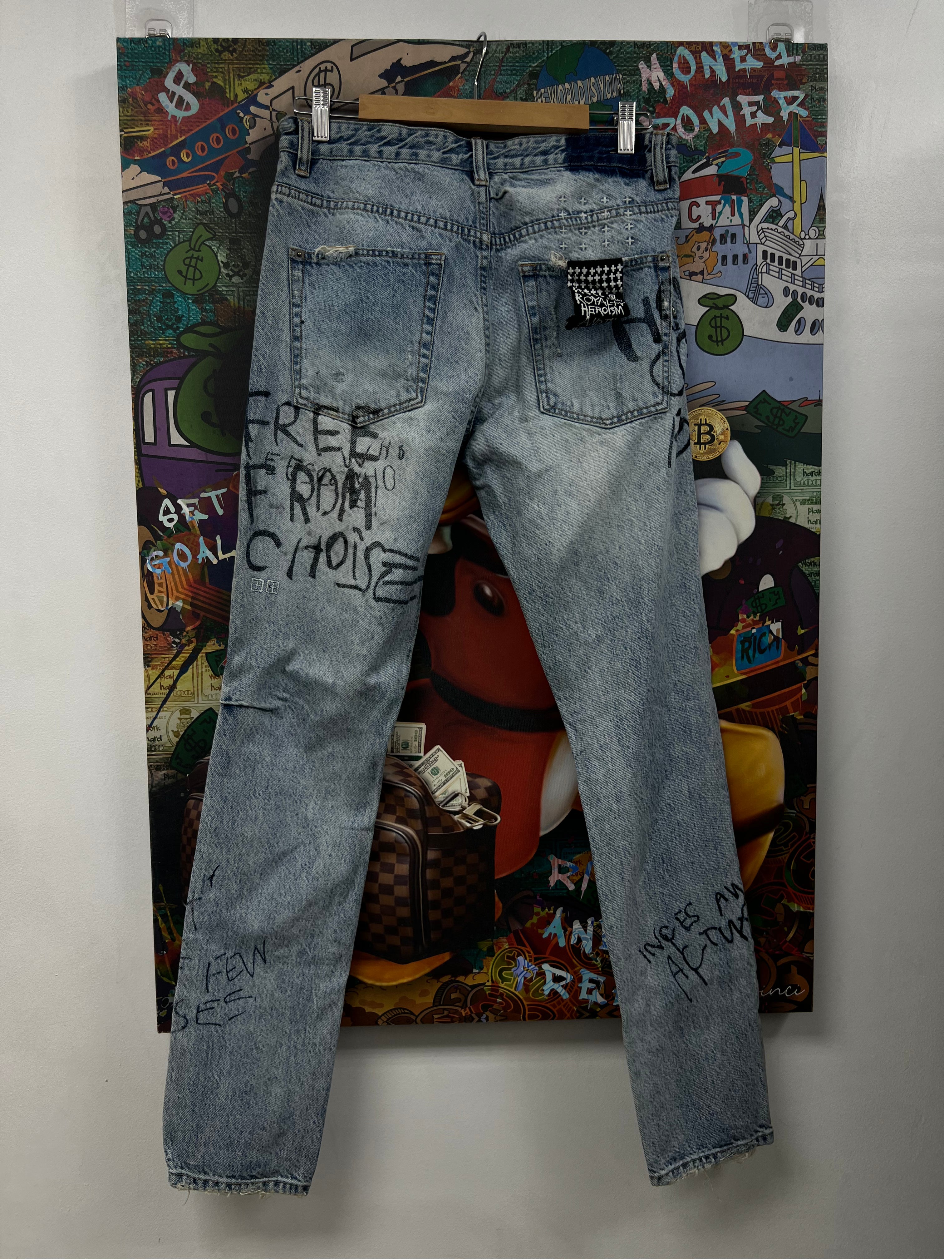 Ksubi Light Wash Patchwork Jeans