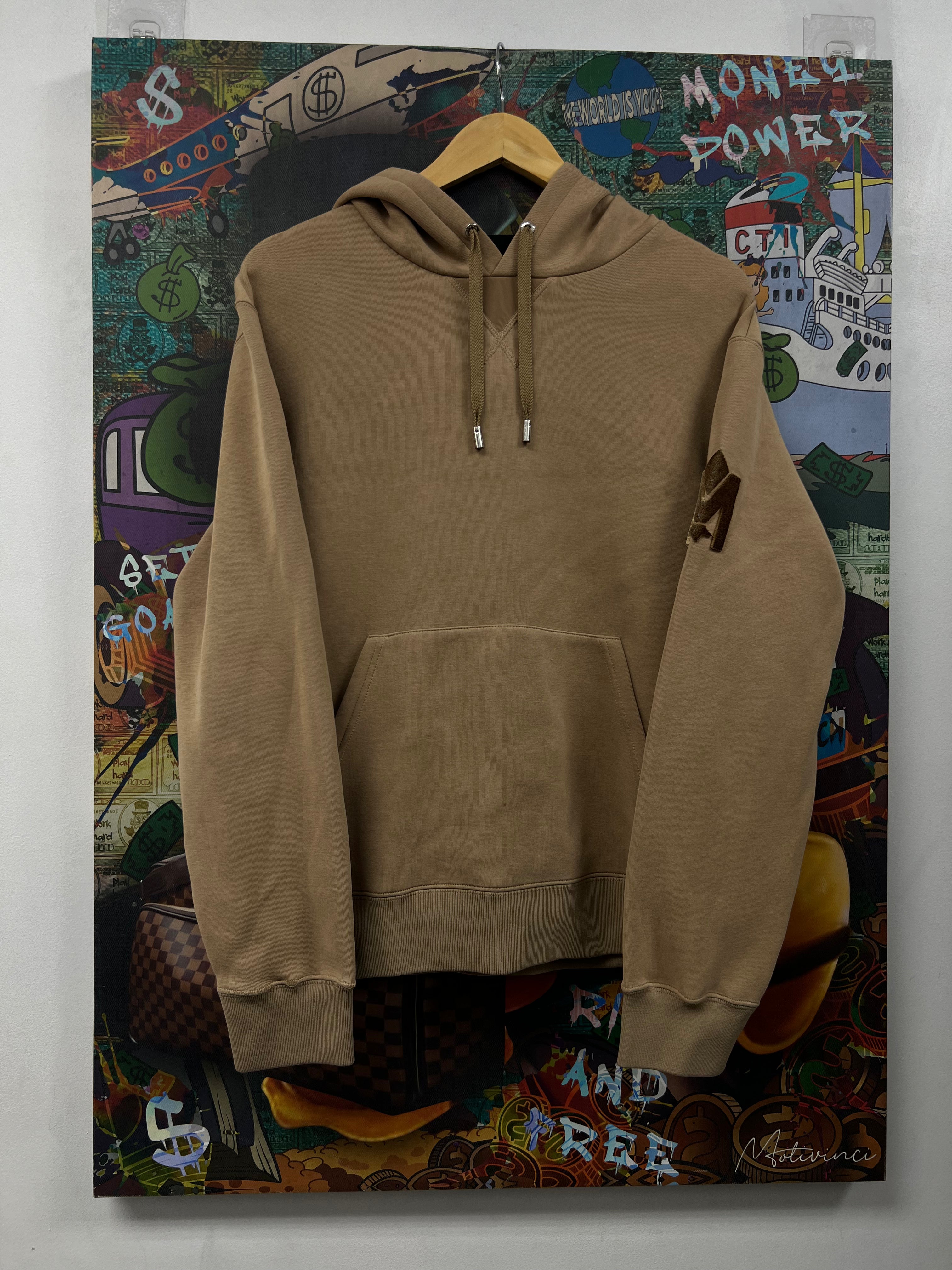 Mackage Tan Velvet Hood Logo Hoodie