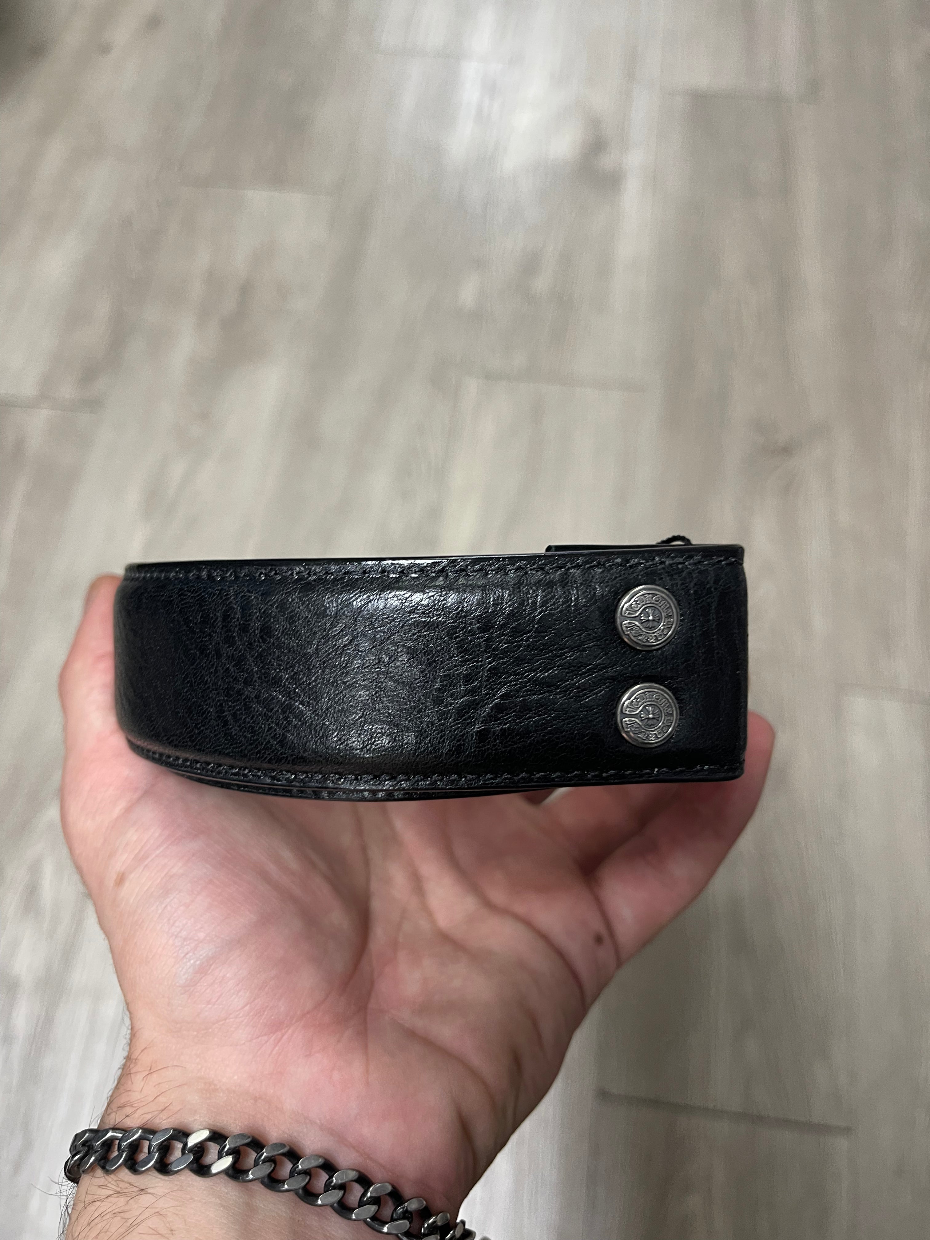 Chrome Hearts Black 1.5' Inch Strap Belt