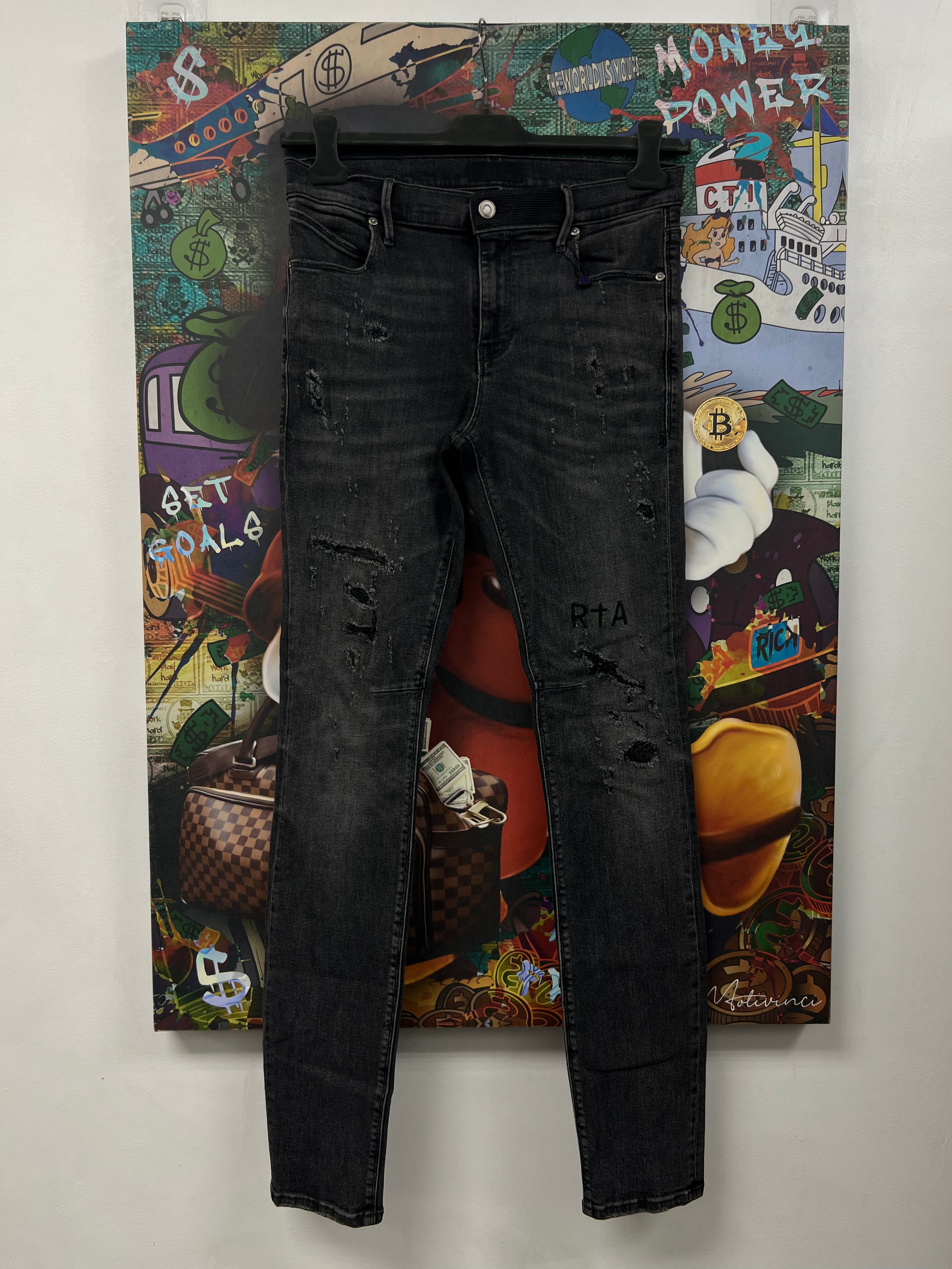 RTA Grey Distressed Jeans