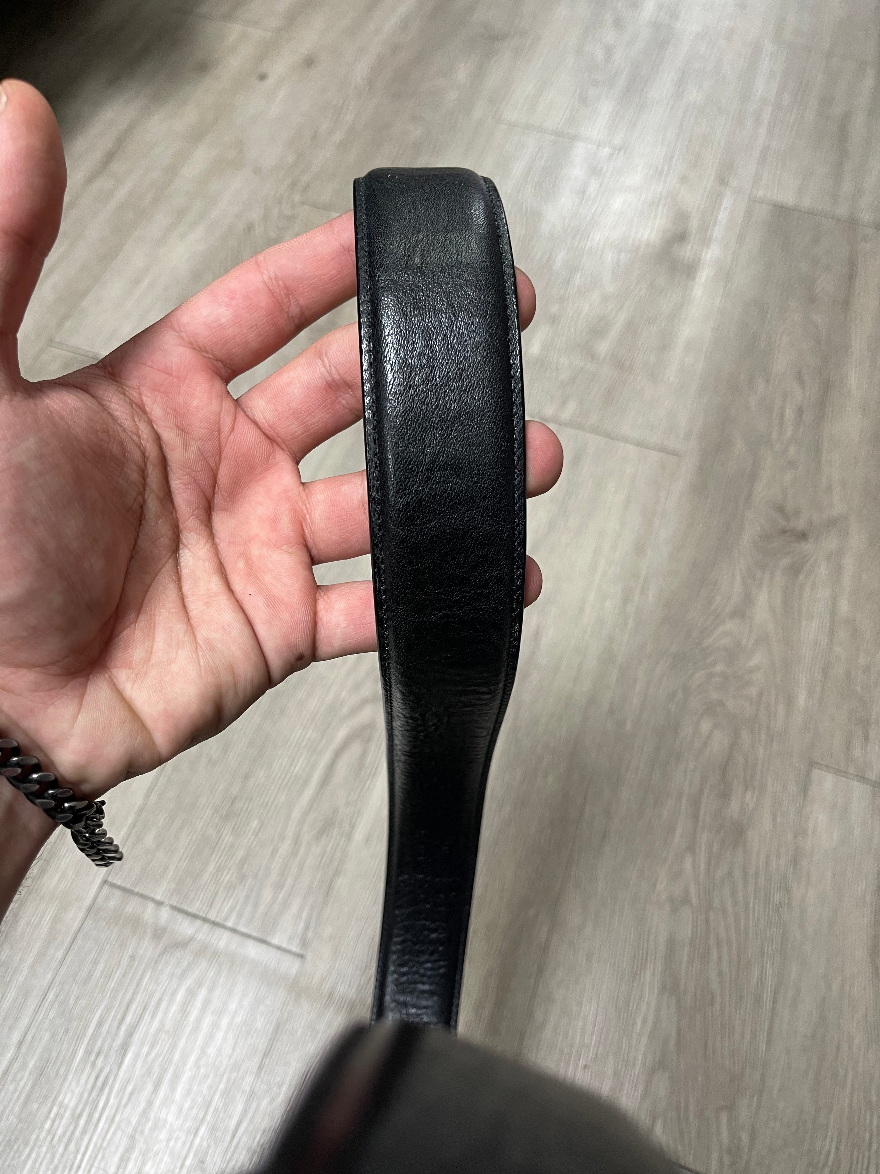 Chrome Hearts Black 1.5' Inch Strap Belt