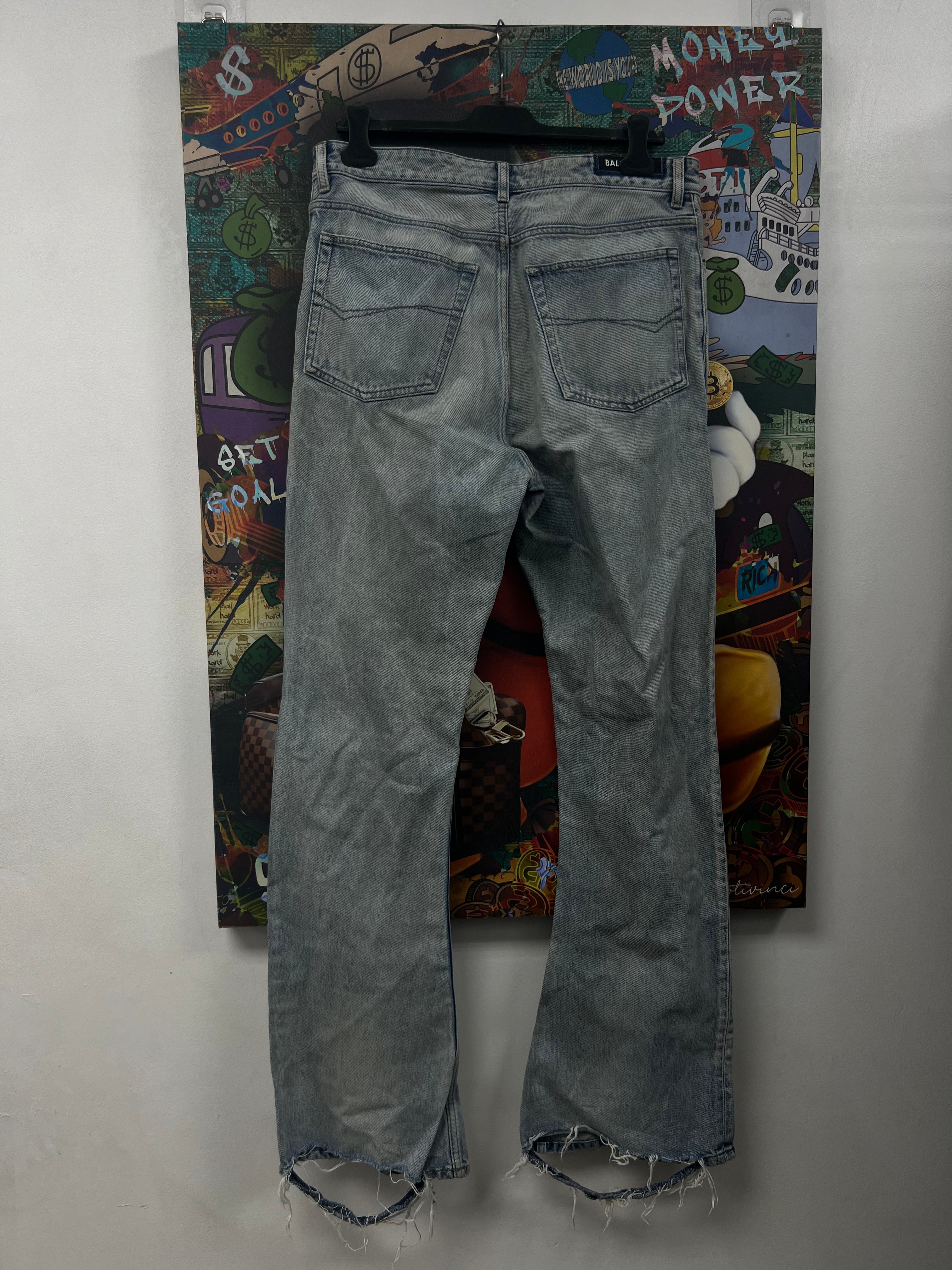Balenciaga Light Wash Dirty Blue Organic Japanese Twill Jeans