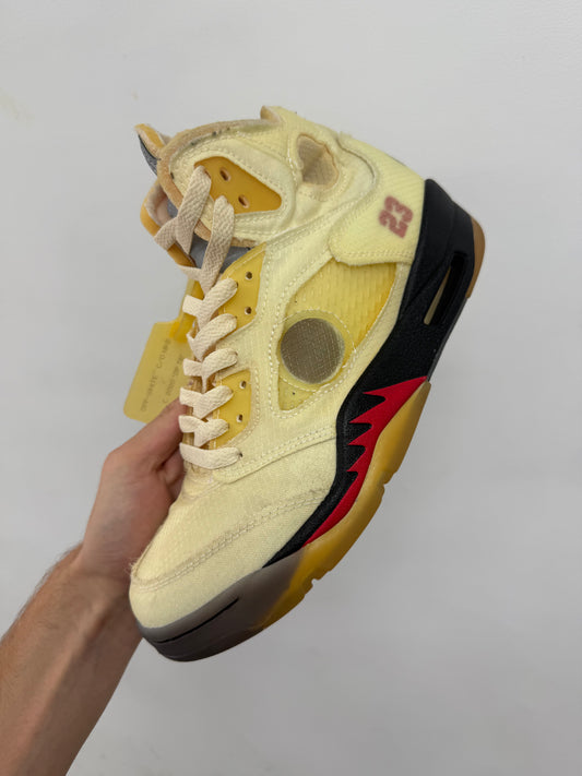 Jordan 5 Off White Sail (Missing Left Insole) Used With Box