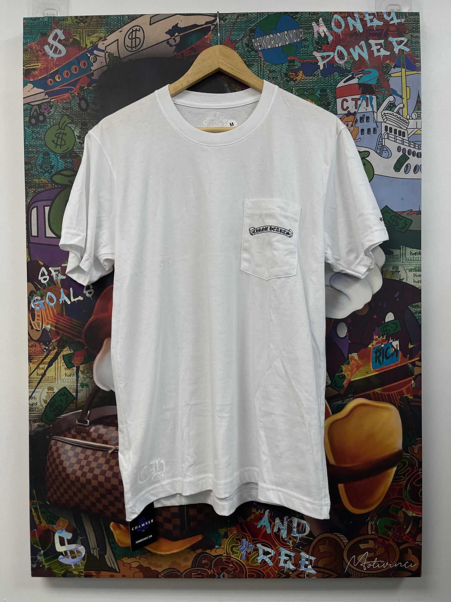 Chrome Hearts White Scroll Logo Tee