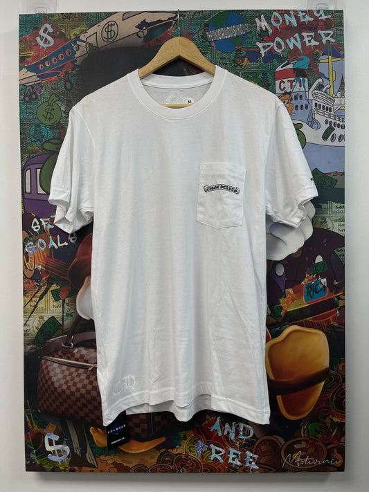 Chrome Hearts White Scroll Logo Tee