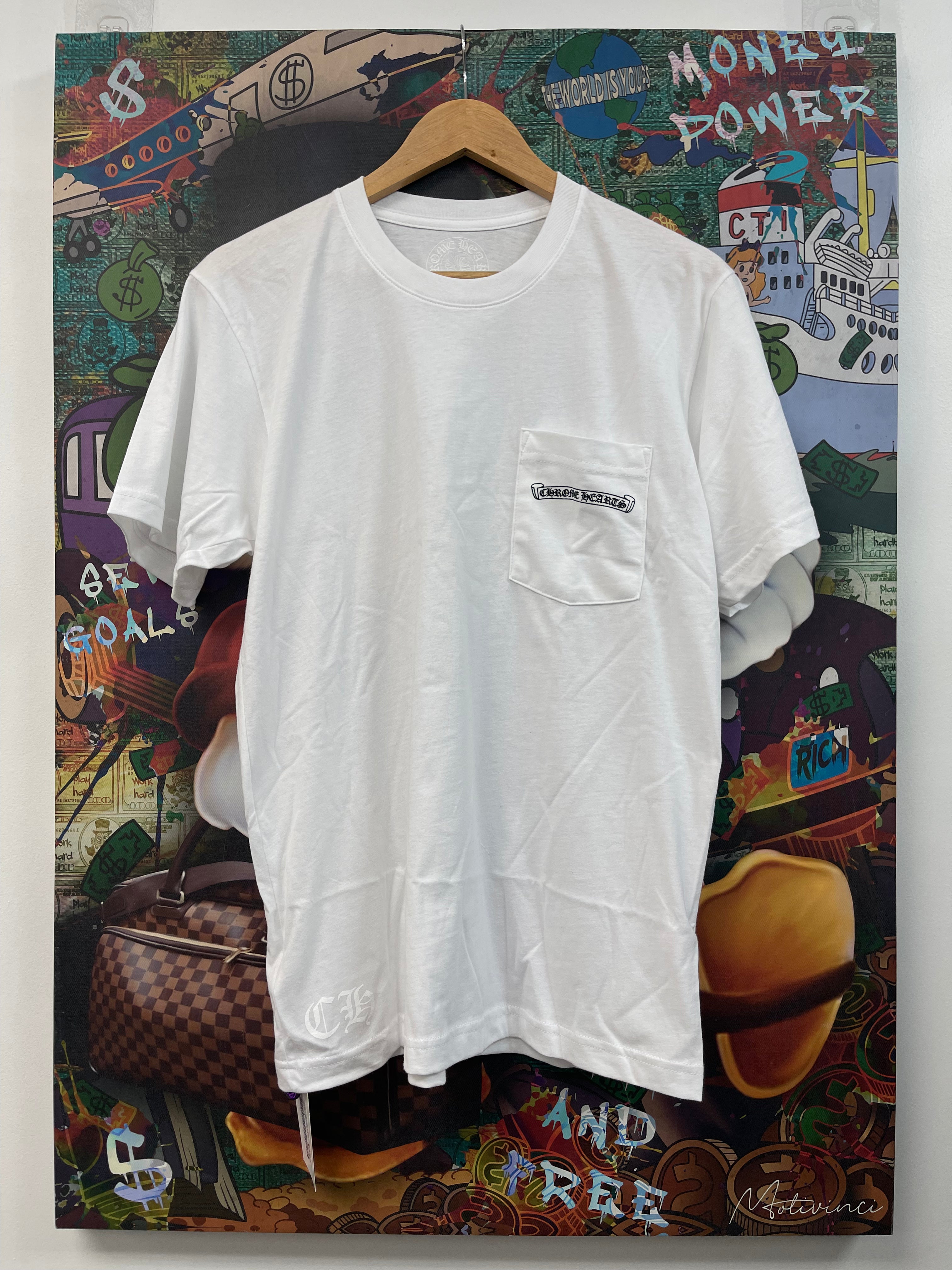 Chrome Hearts White Scroll Logo Tee