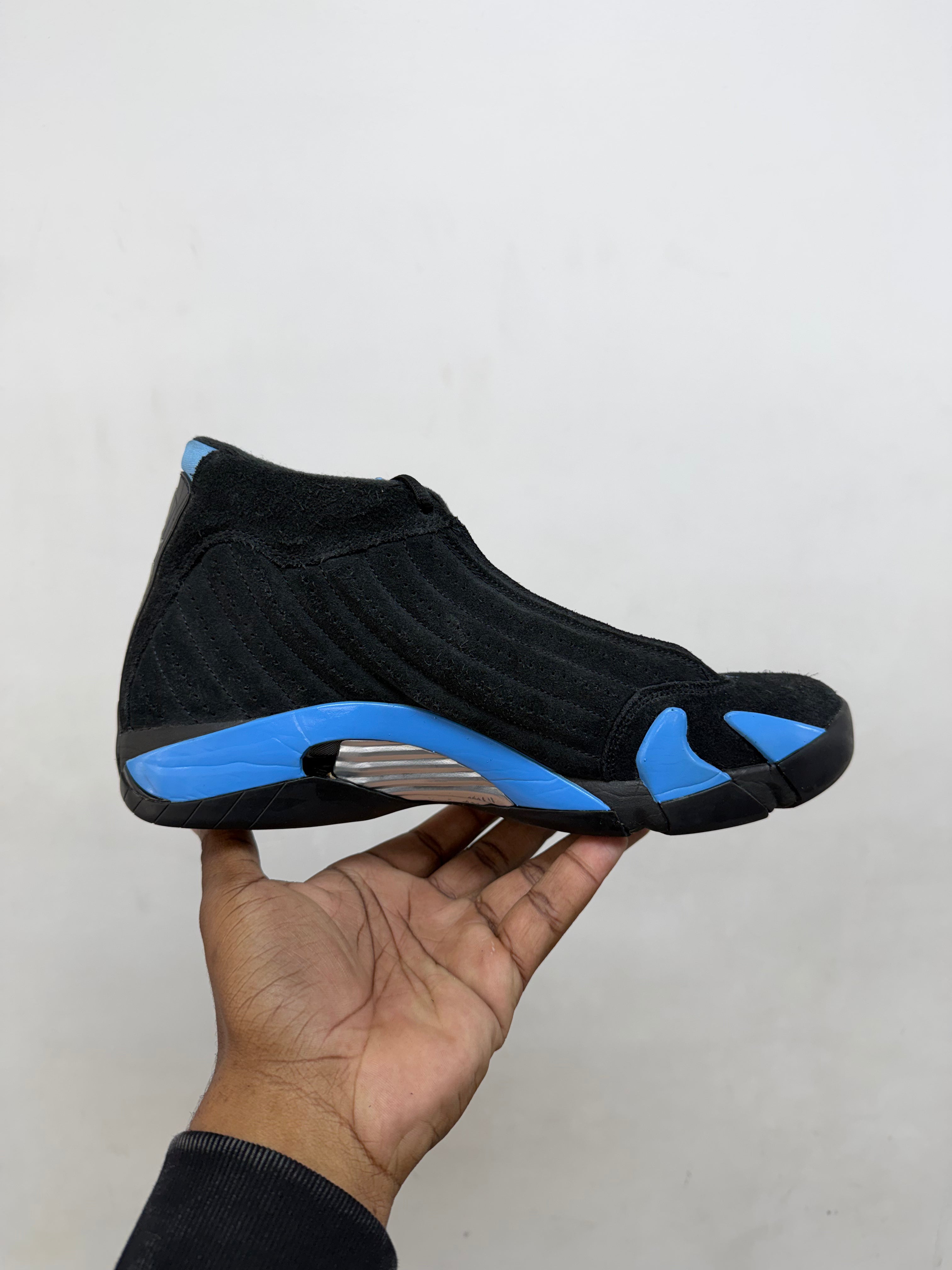 Jordan 14 Black University Blue Sneakers