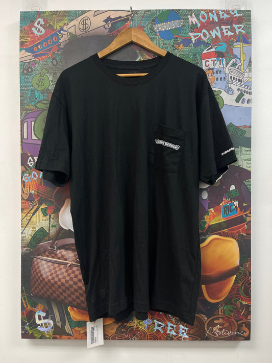 Chrome Hearts Black Scroll Logo Tee