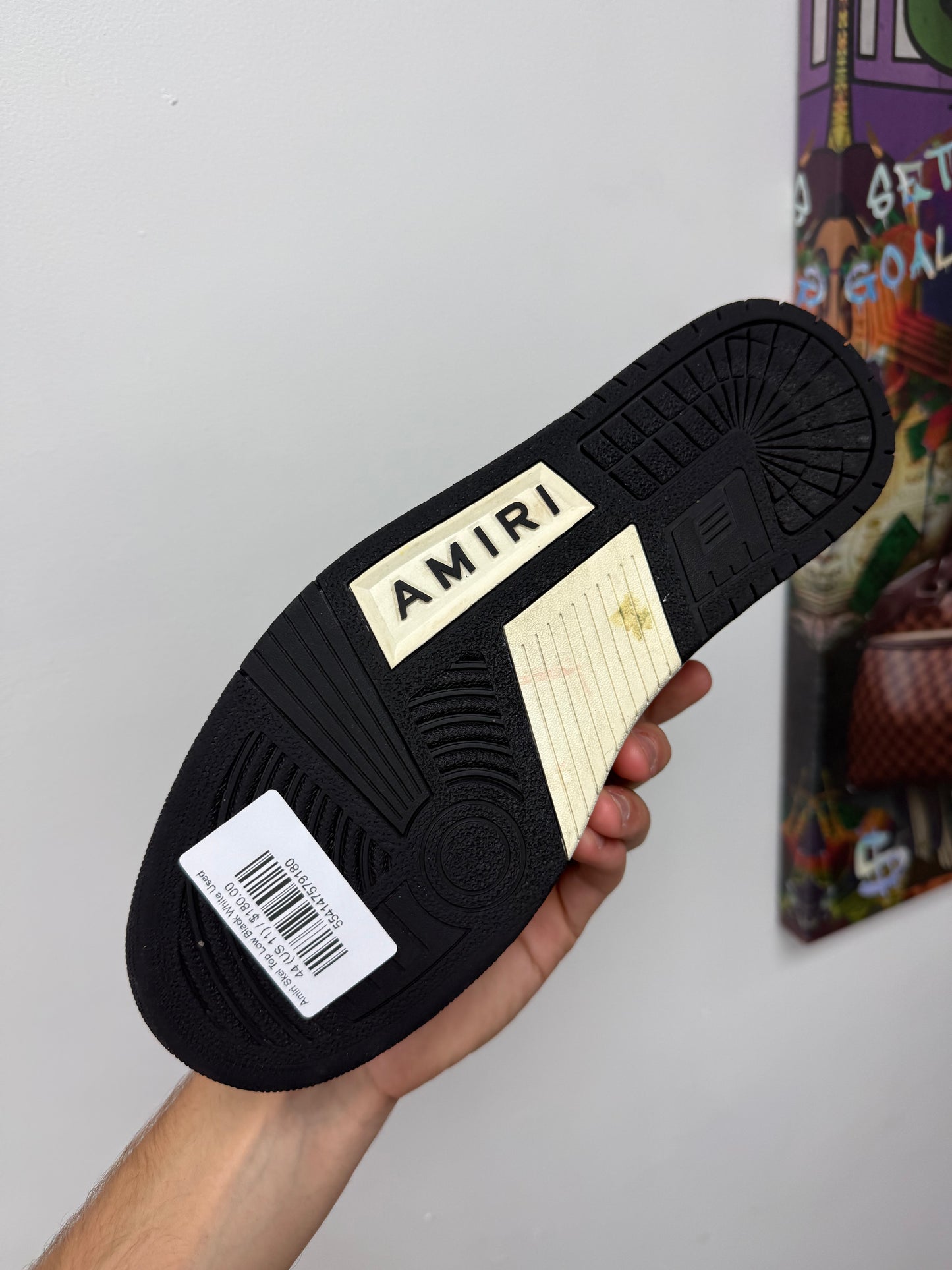 Amiri Skel Top Low Black White Used