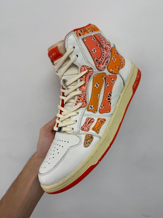 Amiri Skel High Orange Paisley High Top Used