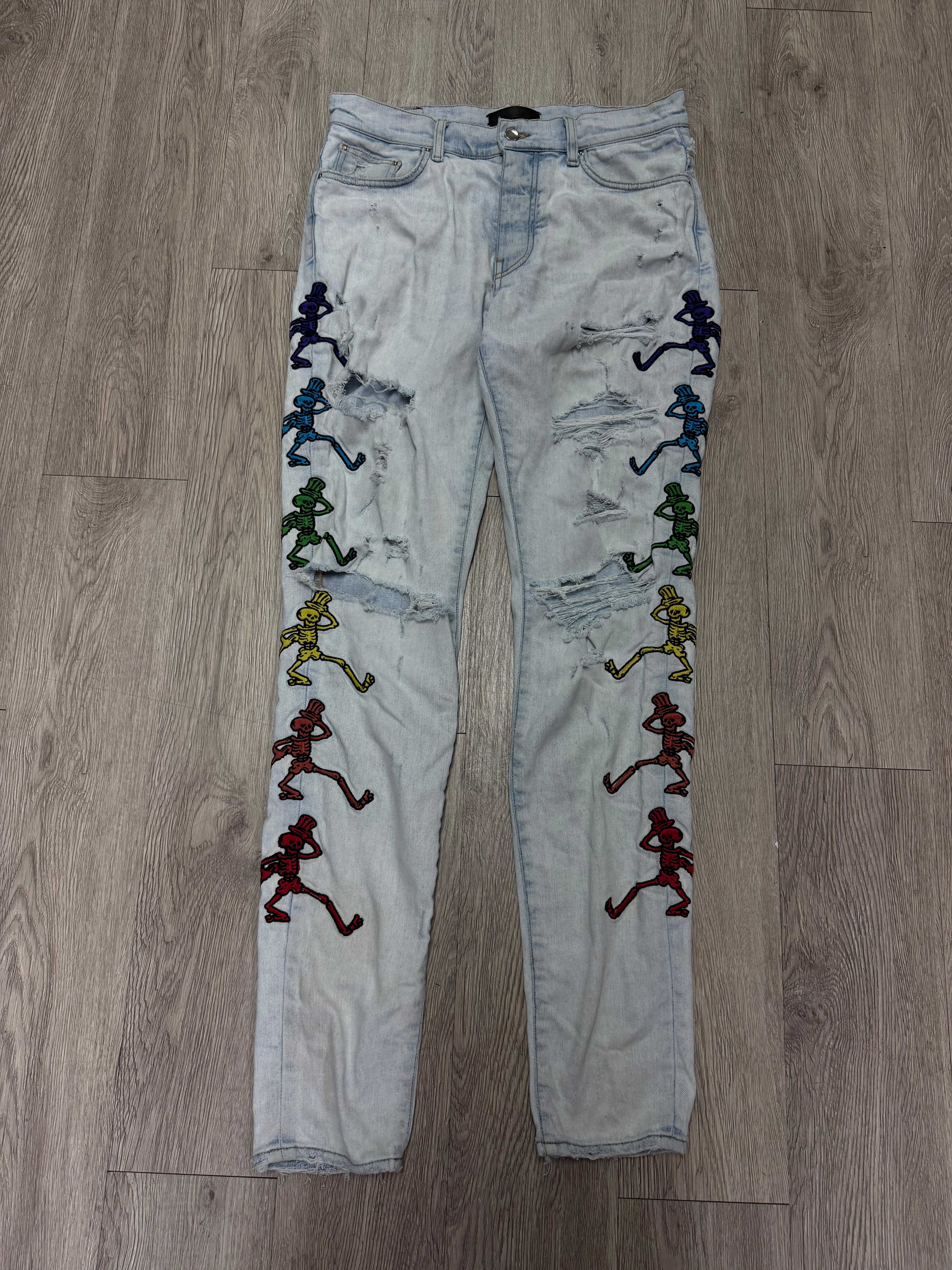Amiri Light Wash Grateful Jeans