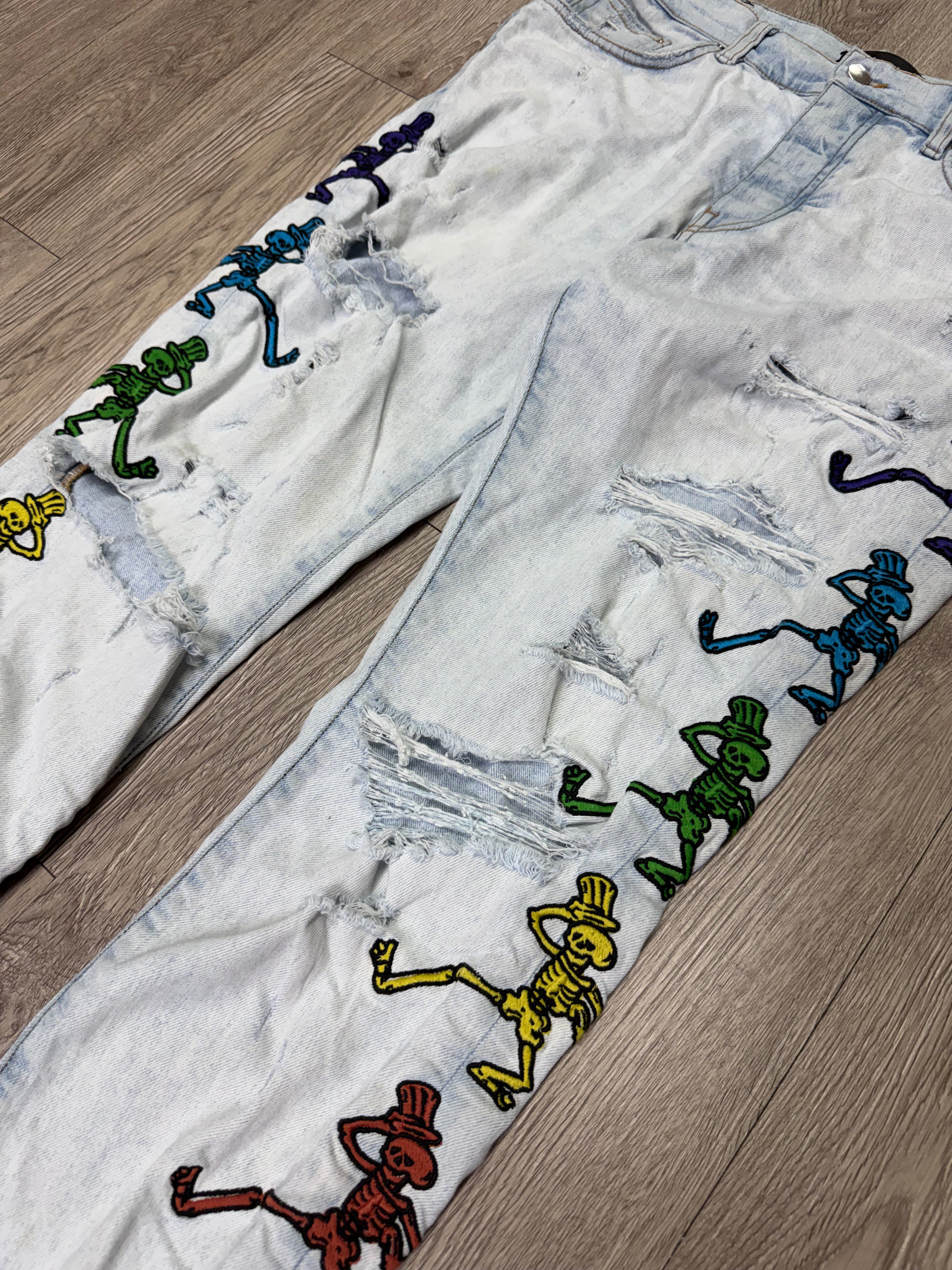 Amiri Light Wash Grateful Jeans