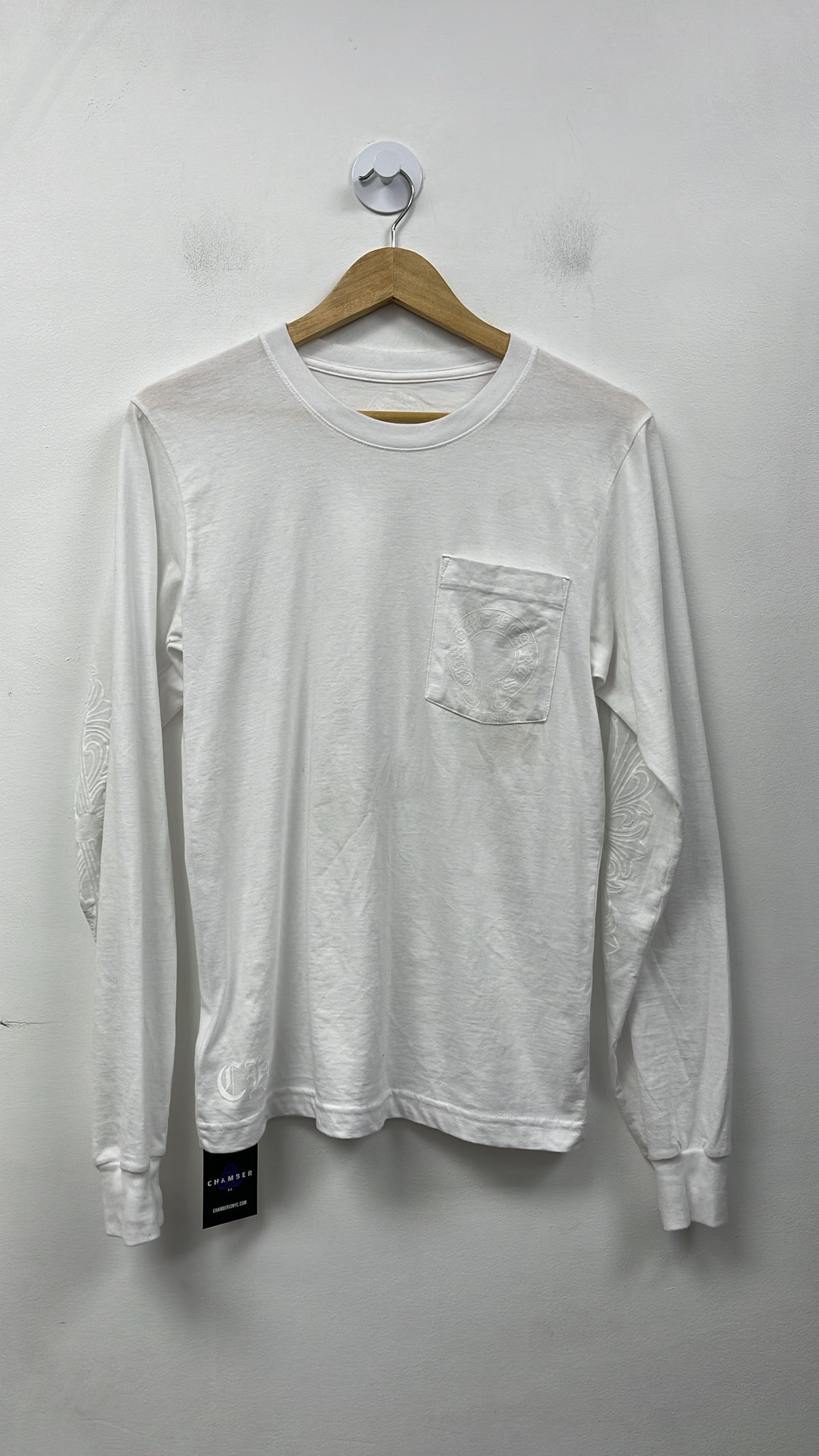 Chrome Hearts White Online Floral Horseshoe Long Sleeve