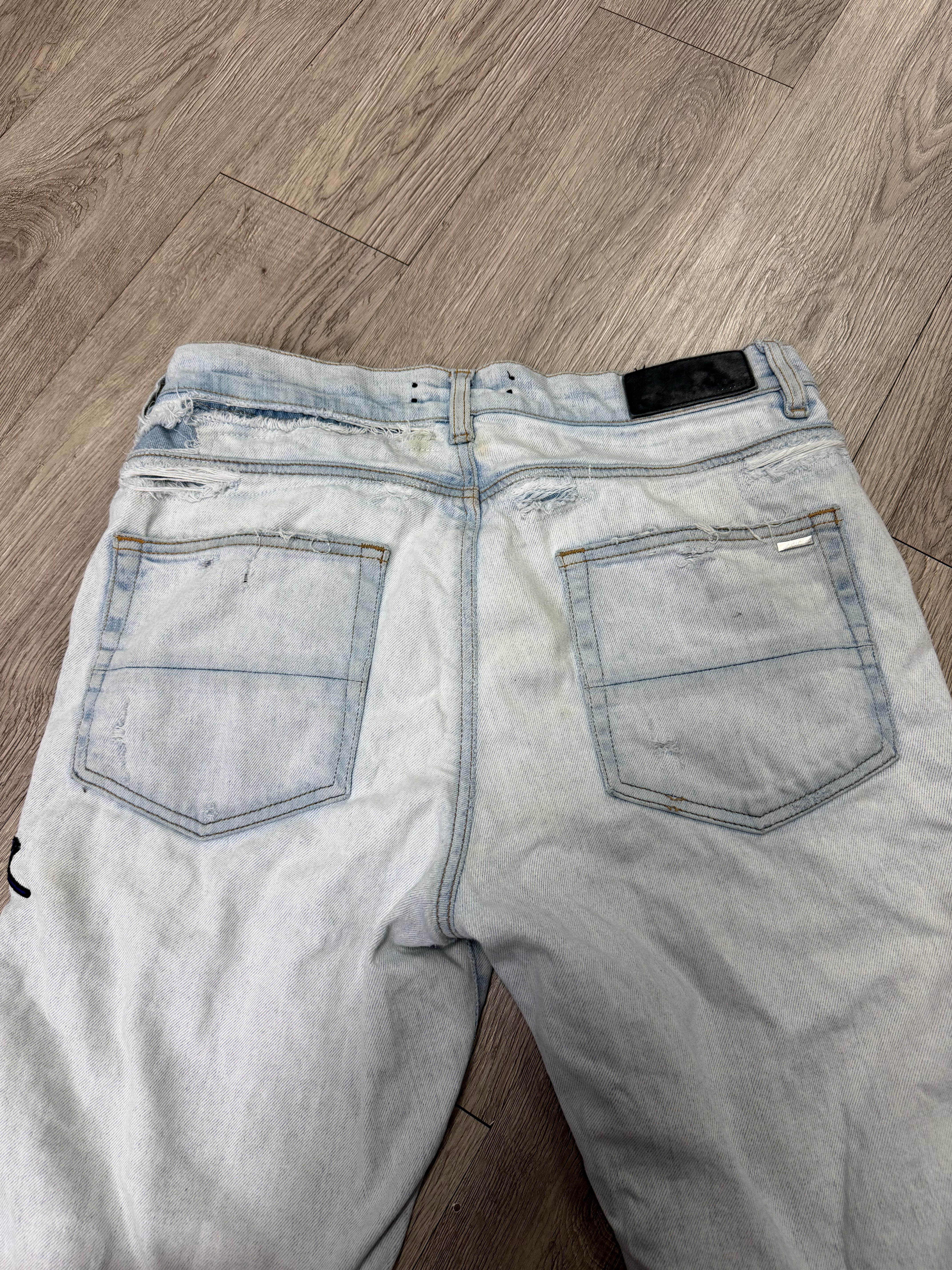Amiri Light Wash Grateful Jeans